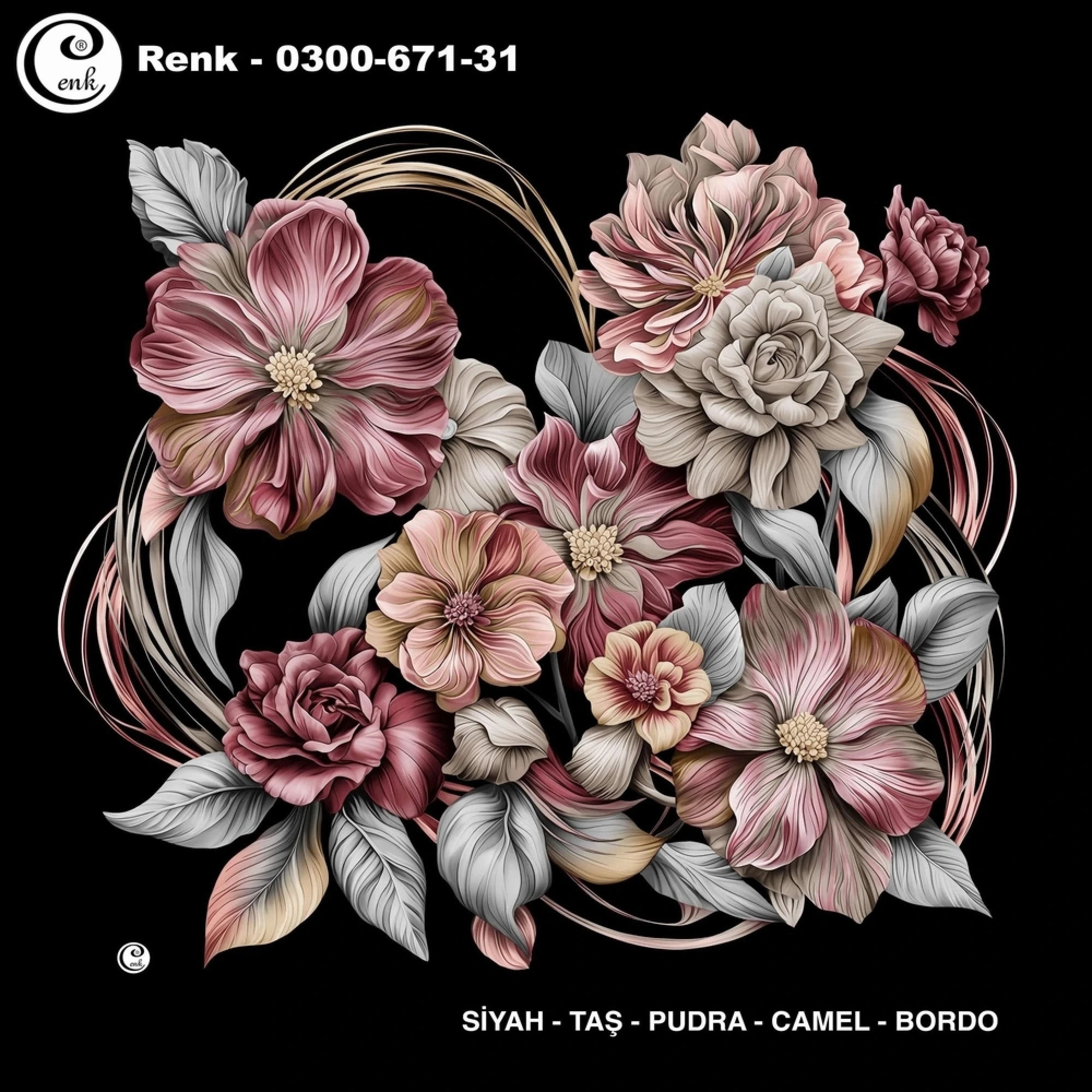 Cenk Desenli Oyalık Yazma 671-31