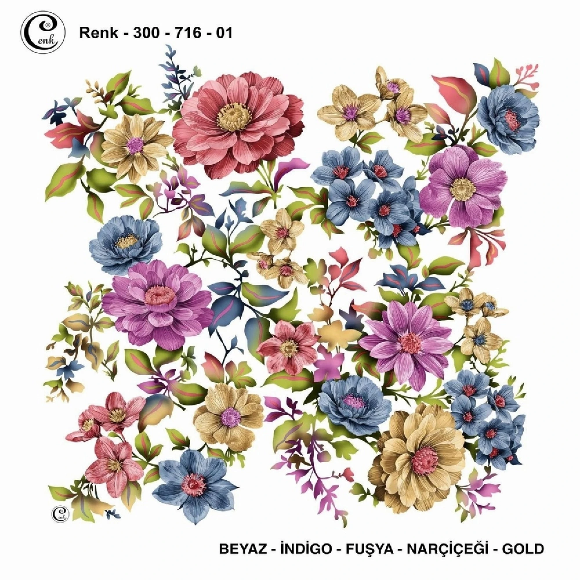 Cenk Desenli Oyalık Yazma 716-01