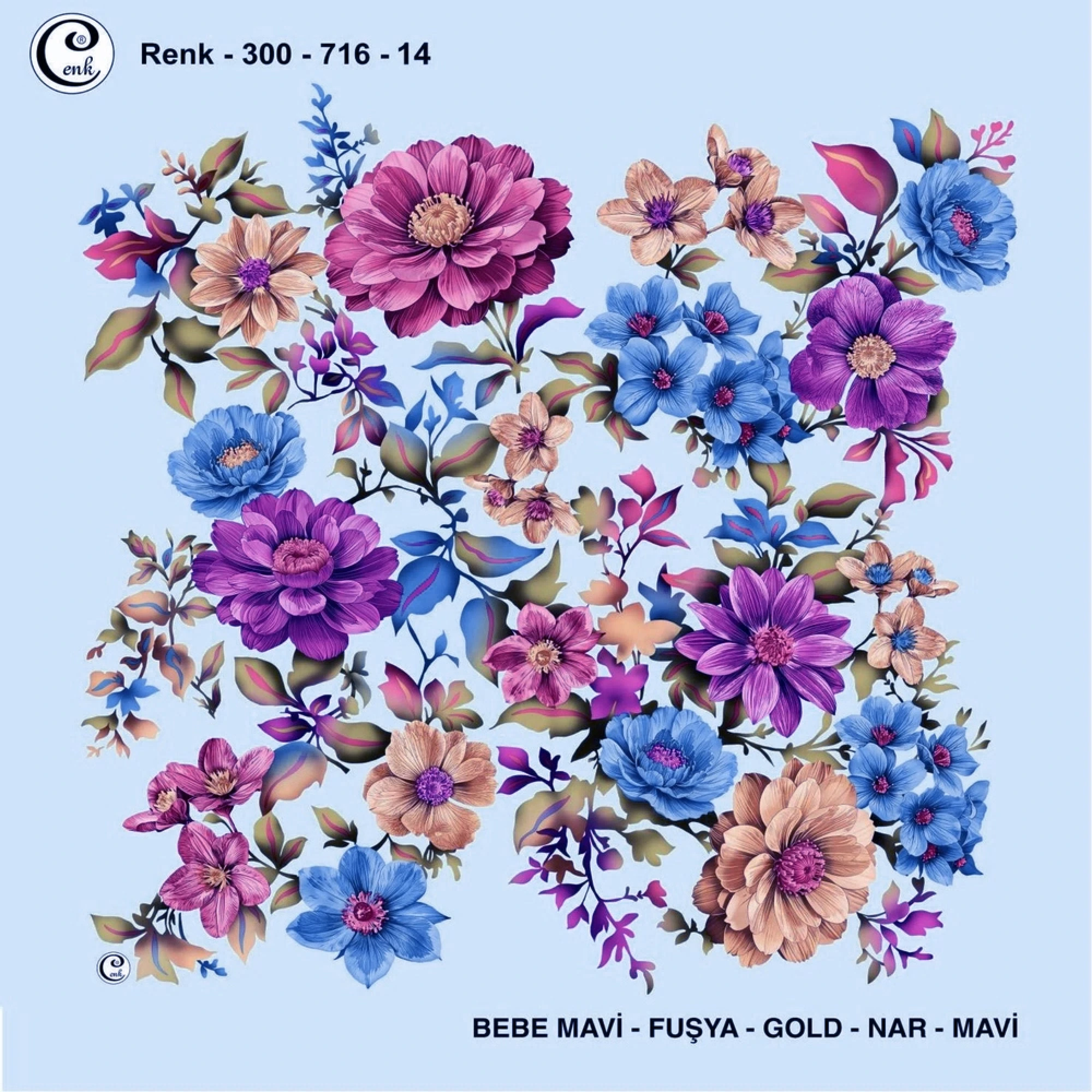 Cenk Desenli Oyalık Yazma 716-14