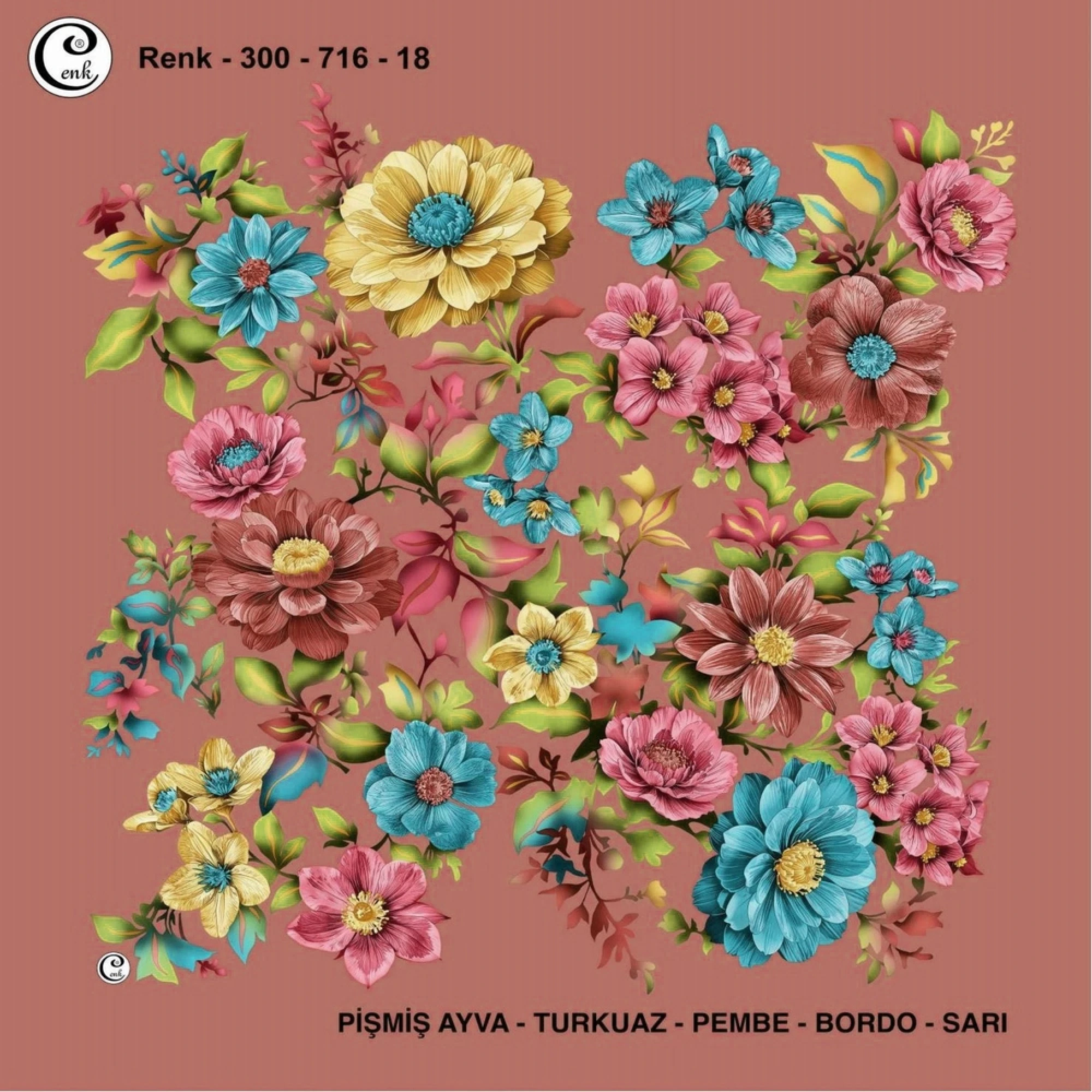 Cenk Desenli Oyalık Yazma 716-18