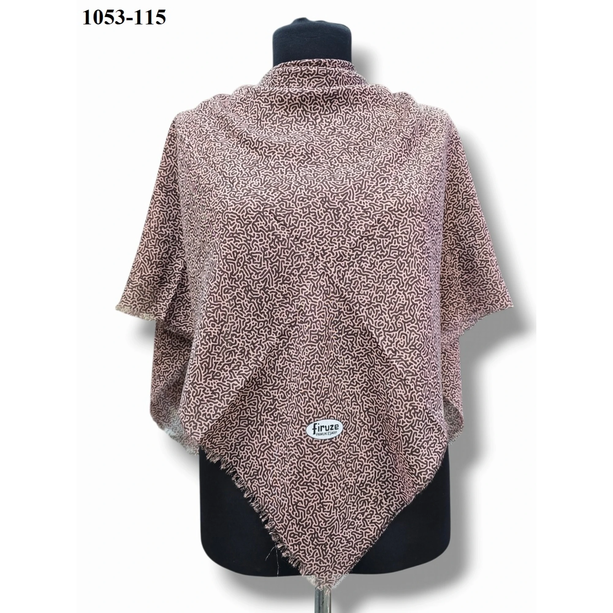 Firuze Desenli Dimi Pamuk Eşarp 1053-115