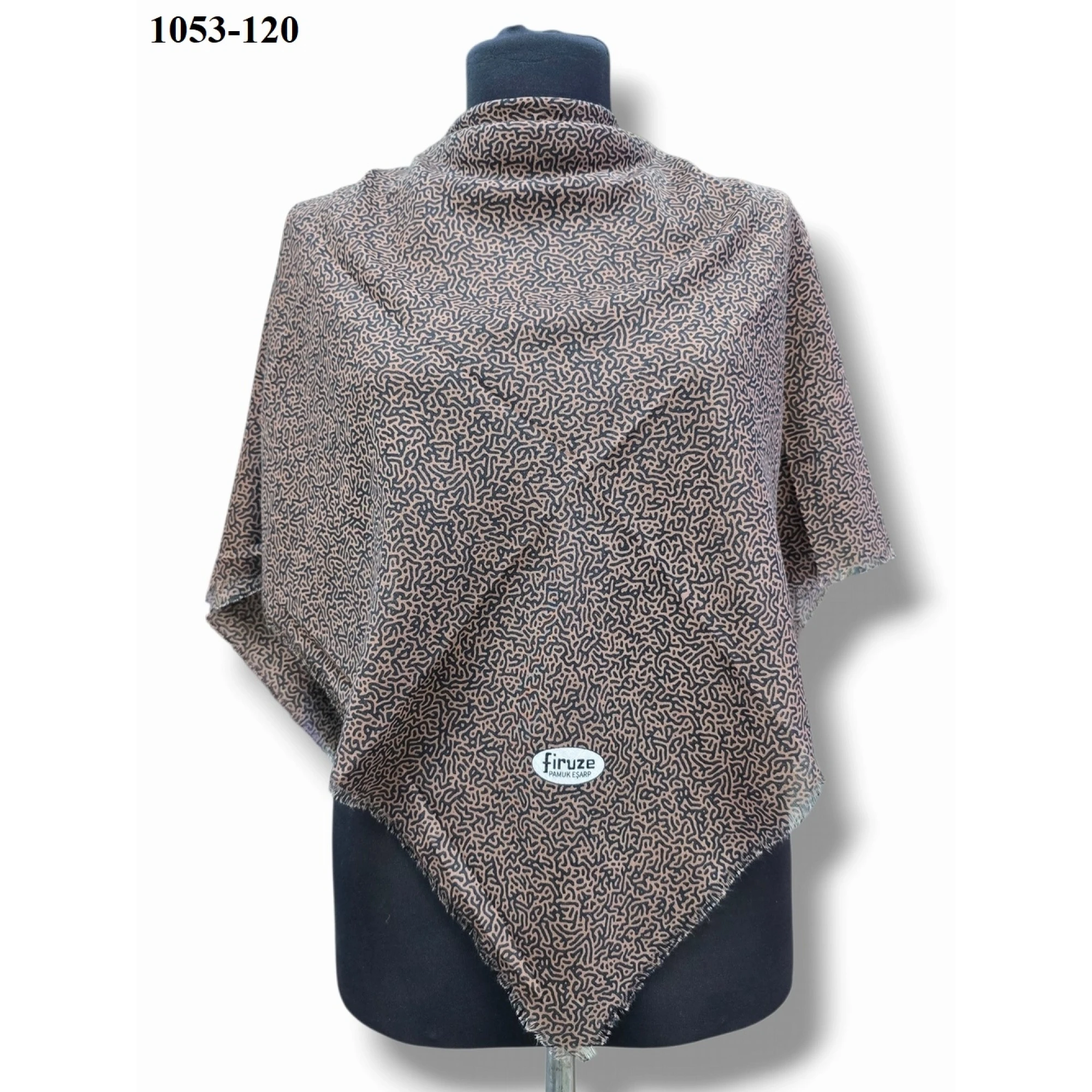 Firuze Desenli Dimi Pamuk Eşarp 1053-120