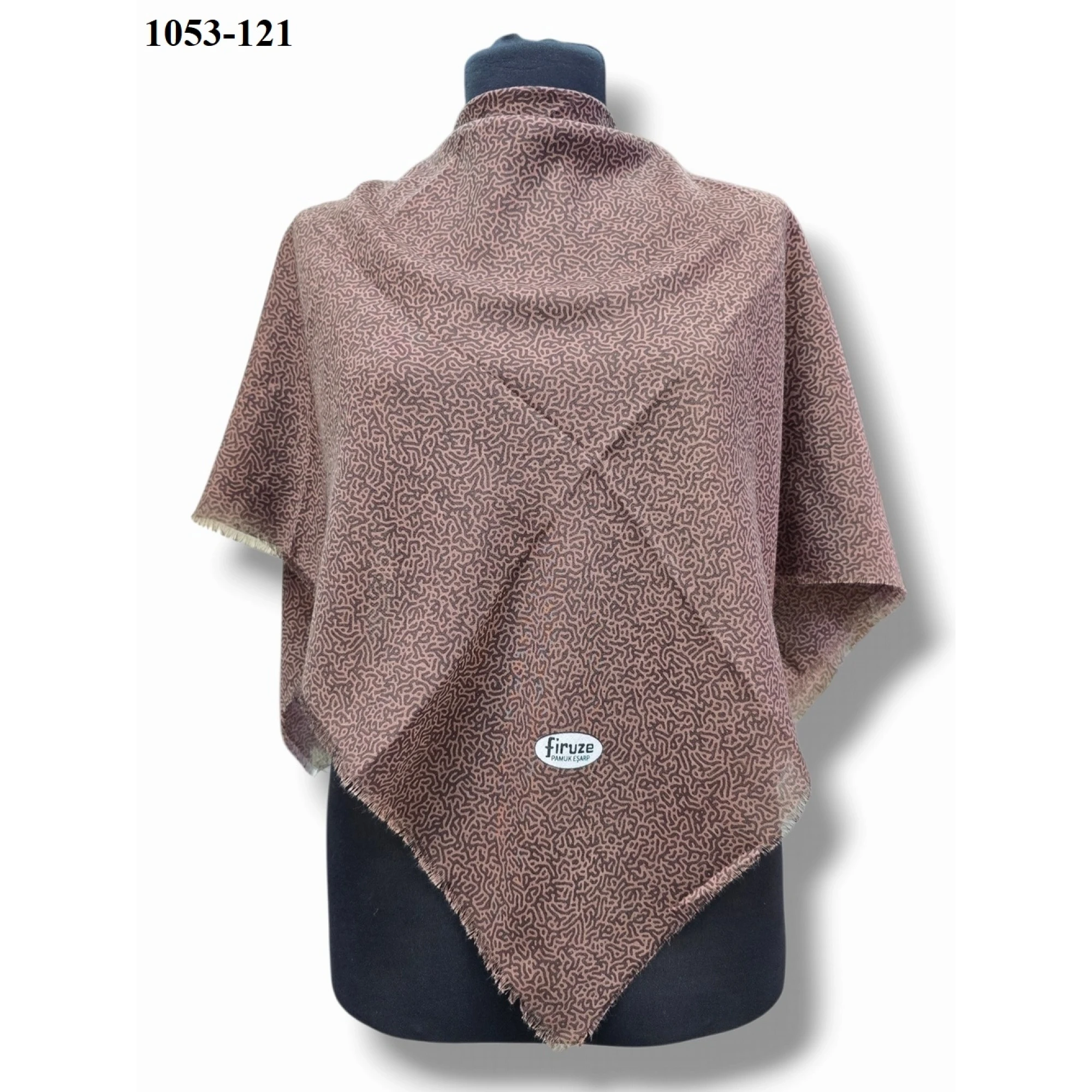 Firuze Desenli Dimi Pamuk Eşarp 1053-121