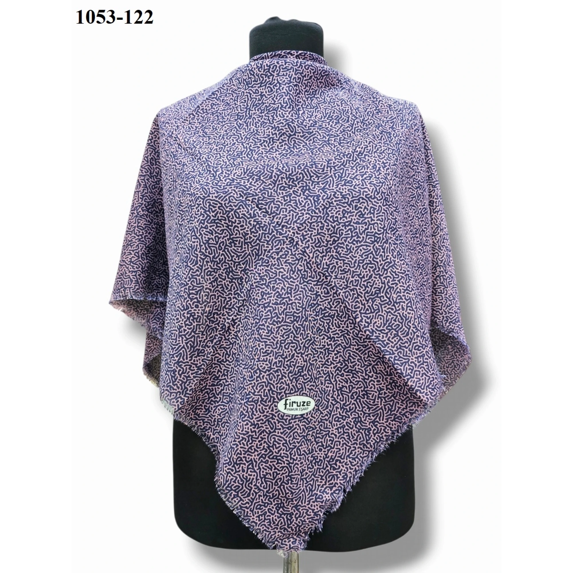 Firuze Desenli Dimi Pamuk Eşarp 1053-122