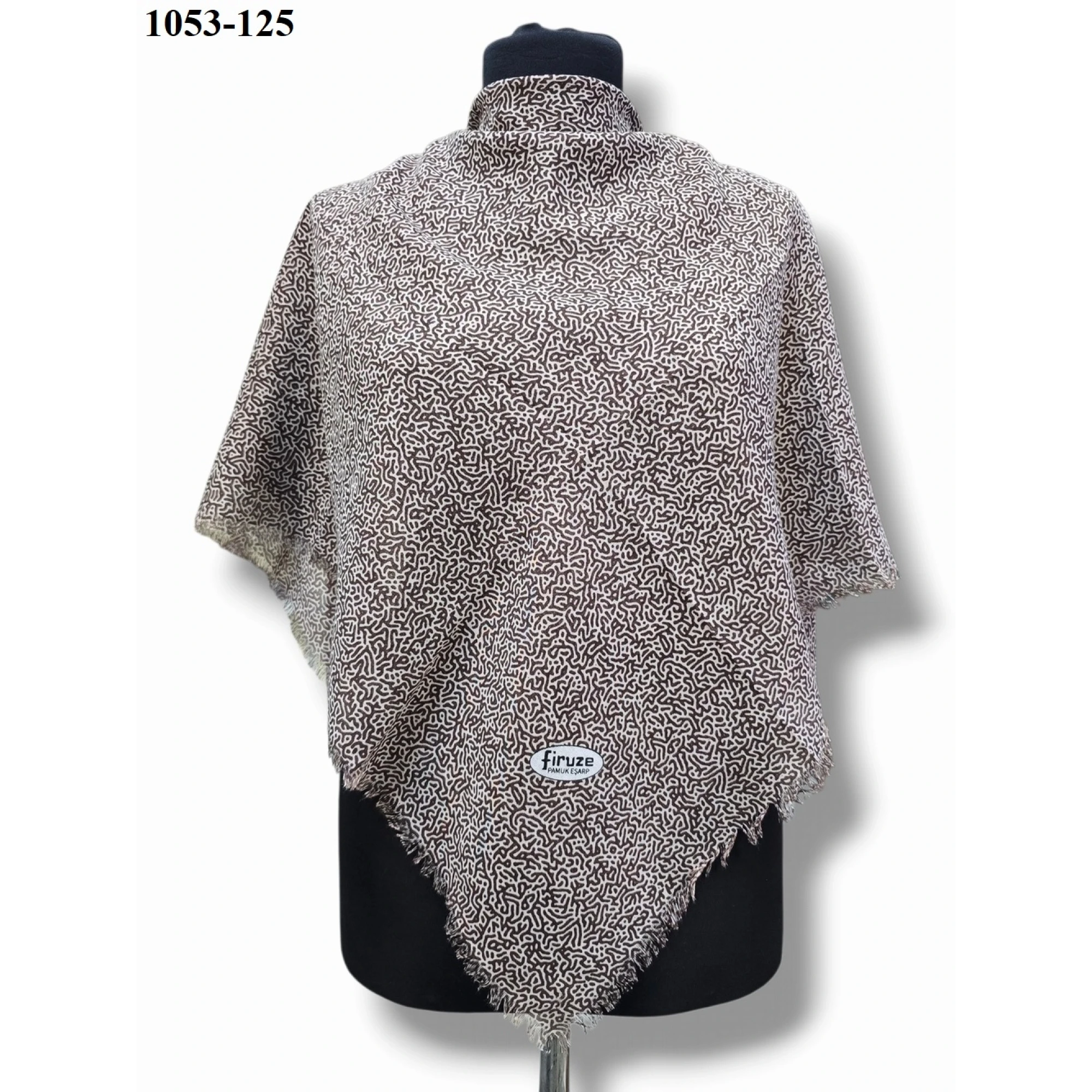 Firuze Desenli Dimi Pamuk Eşarp 1053-125