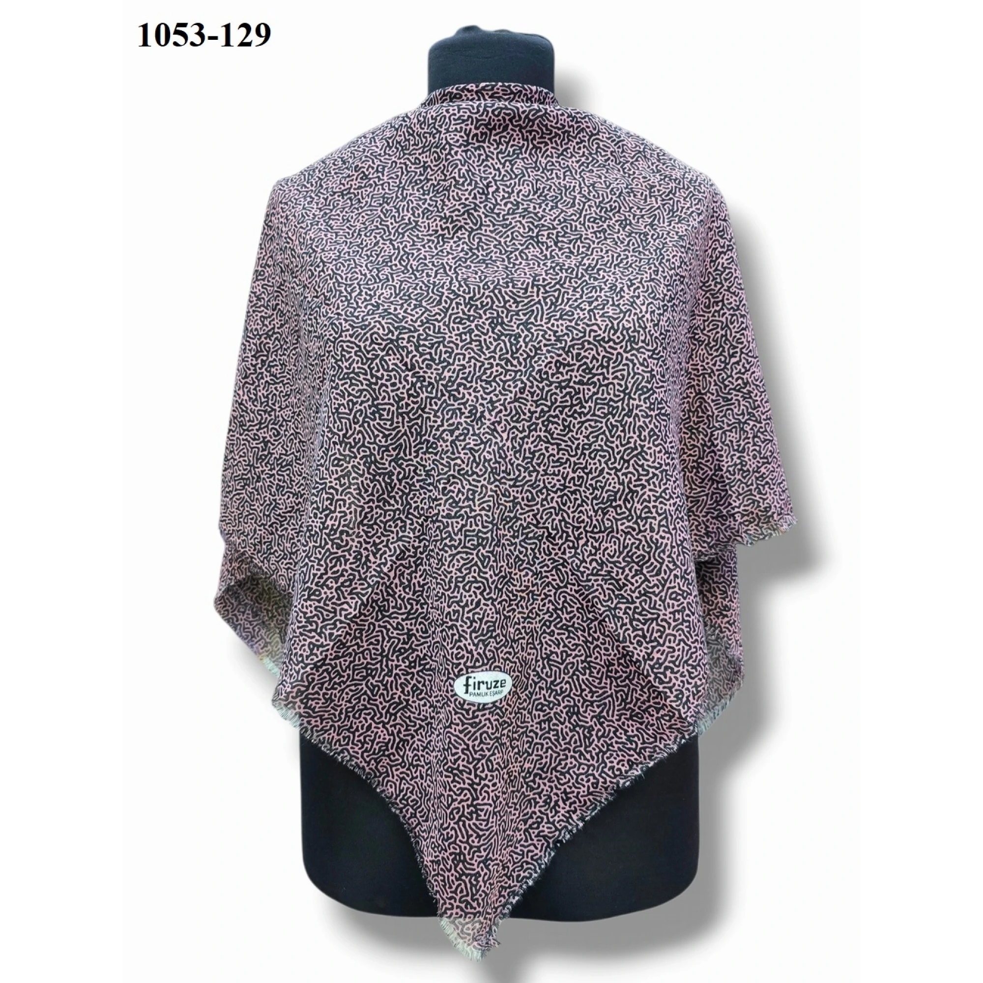 Firuze Desenli Dimi Pamuk Eşarp 1053-129