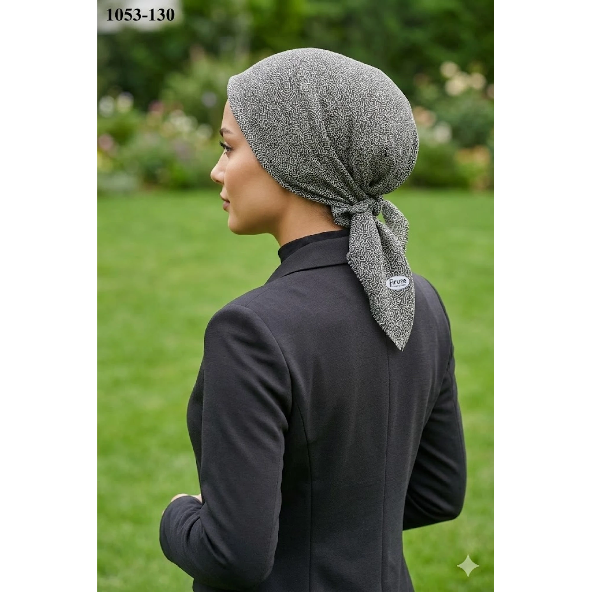 Firuze Desenli Dimi Pamuk Eşarp 1053-130