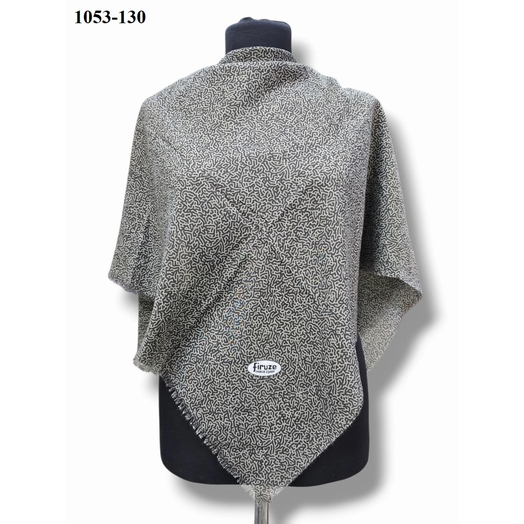 Firuze Desenli Dimi Pamuk Eşarp 1053-130