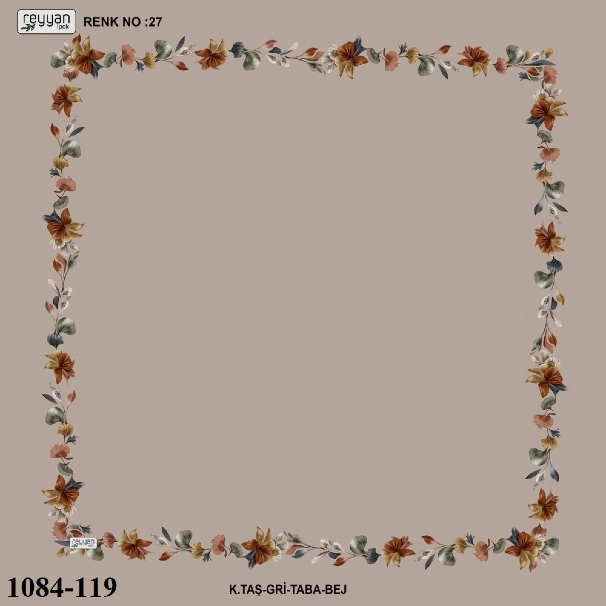 Reyyan İpek İçi Boş Desenli Oyalık Yazma 1084-119