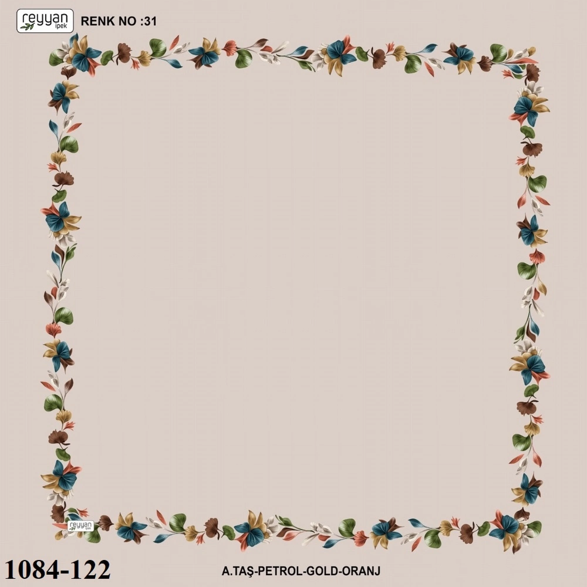 Reyyan İpek İçi Boş Desenli Oyalık Yazma 1084-122