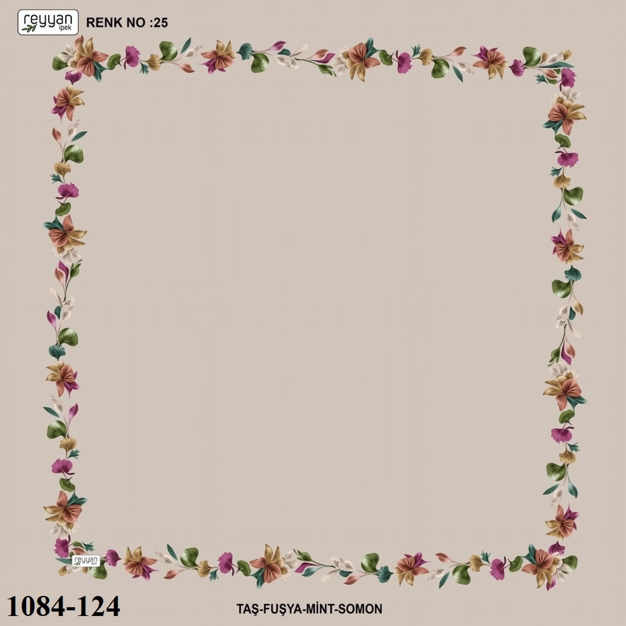 Reyyan İpek İçi Boş Desenli Oyalık Yazma 1084-124