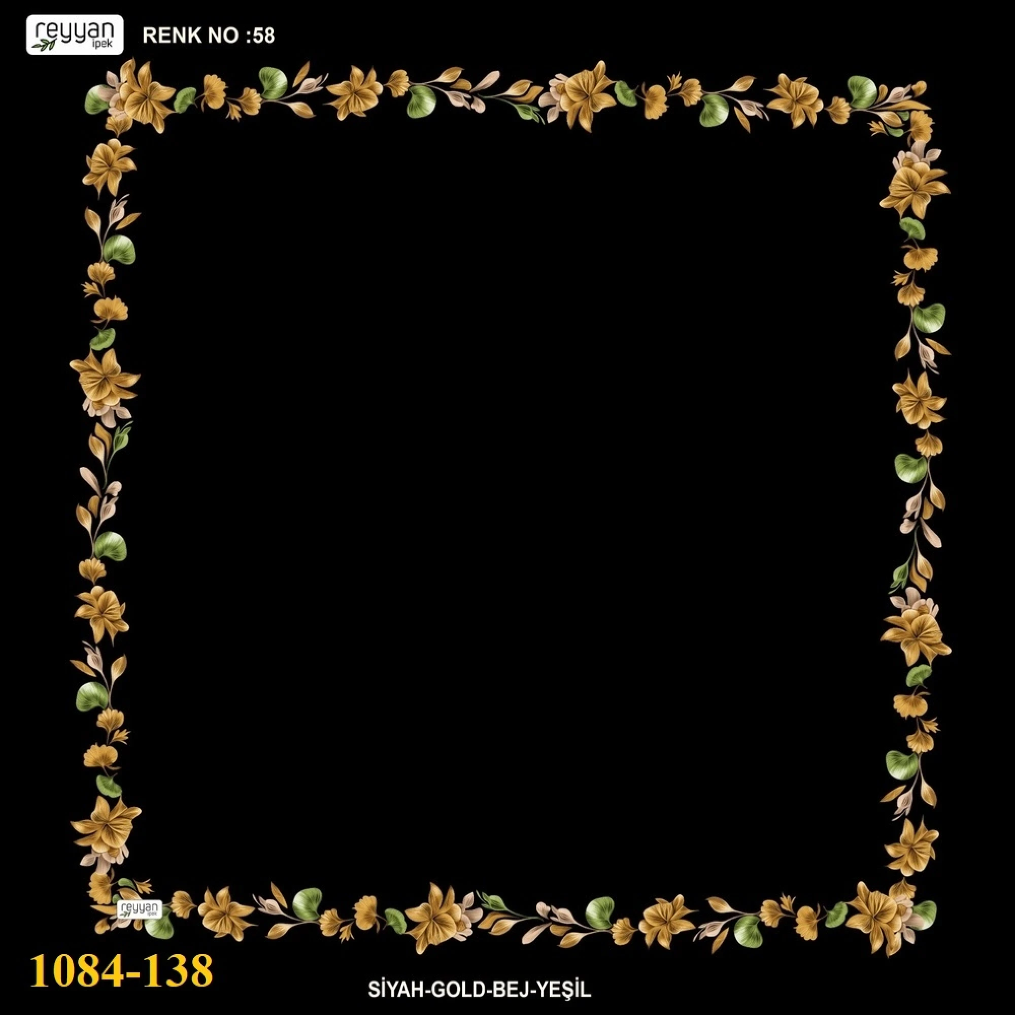 Reyyan İpek İçi Boş Desenli Oyalık Yazma 1084-138