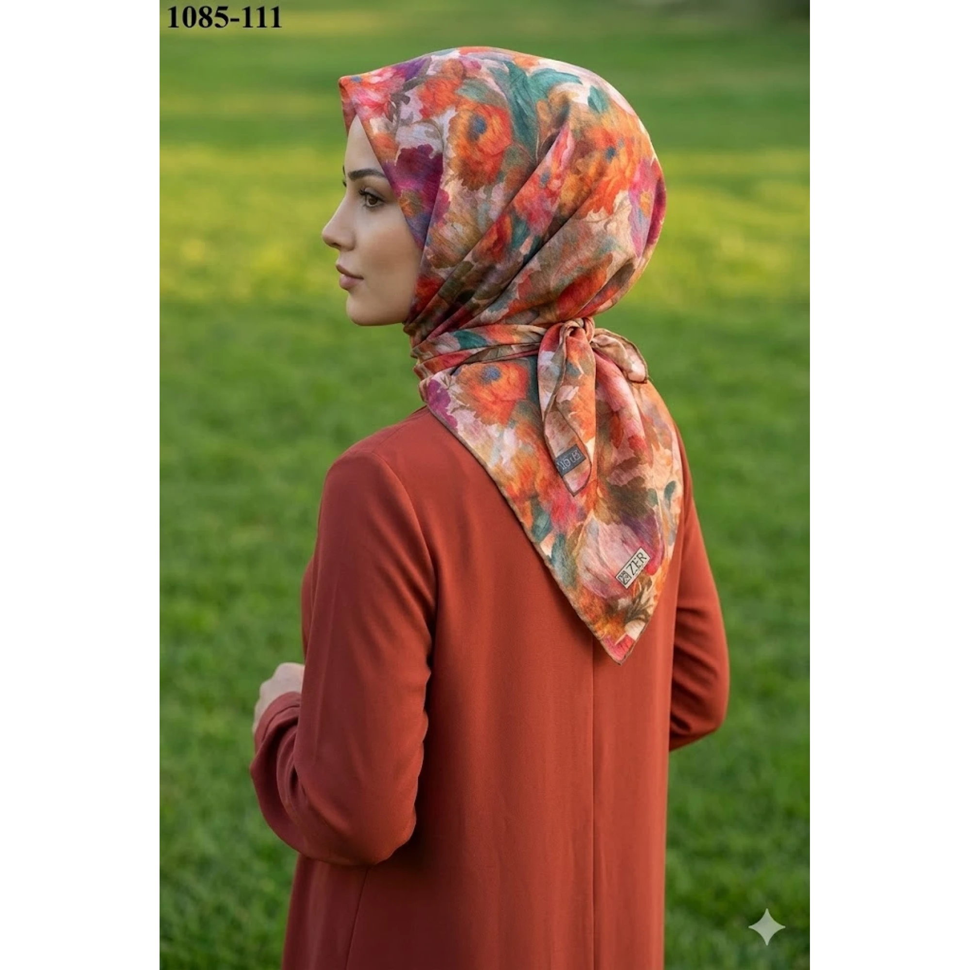Zer Scarf Dijital Soft Pamuk Eşarp 1085-111
