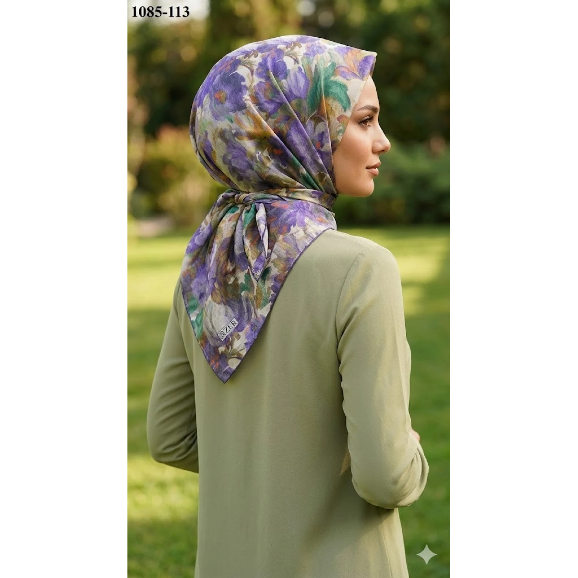 Zer Scarf Dijital Soft Pamuk Eşarp 1085-113