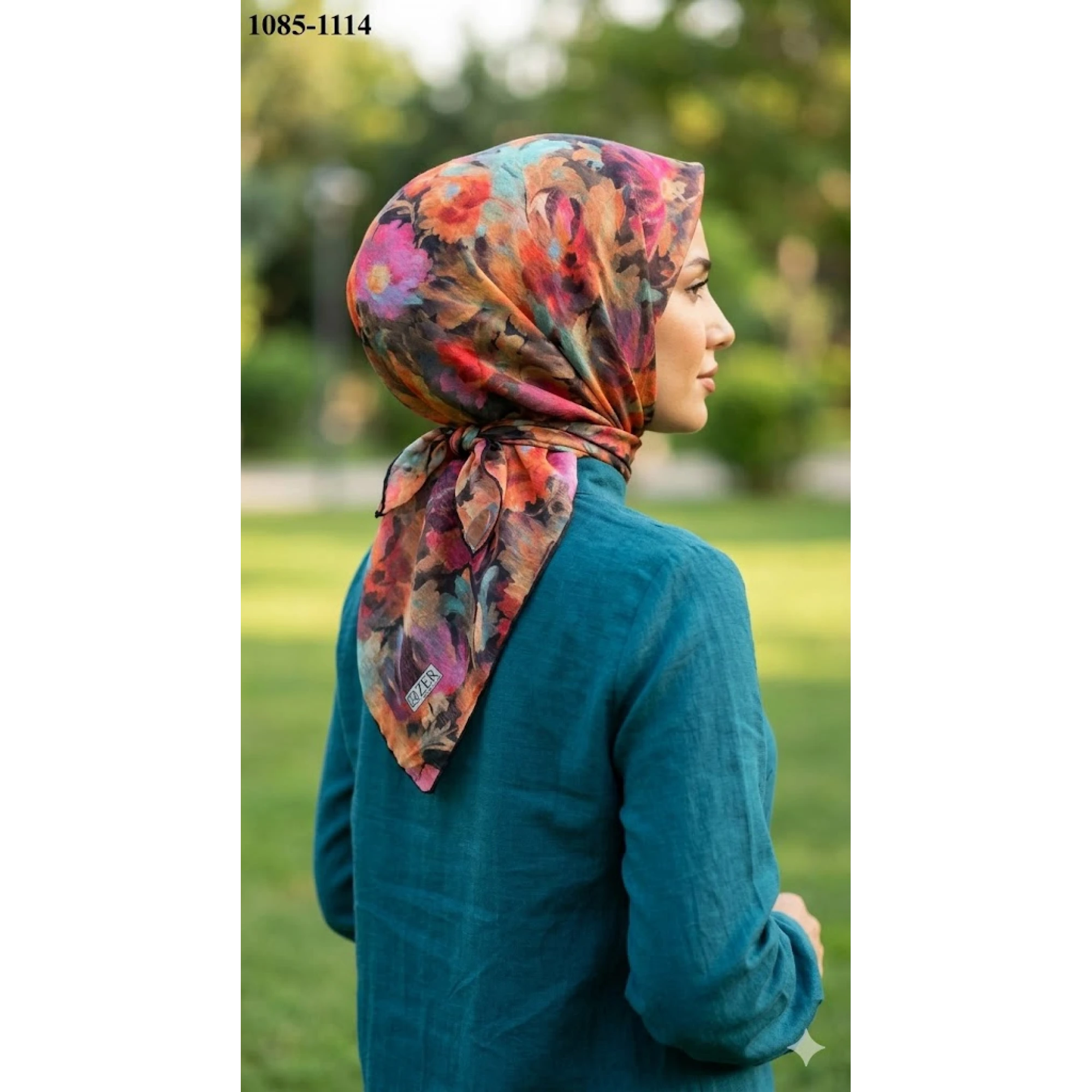 Zer Scarf Dijital Soft Pamuk Eşarp 1085-114