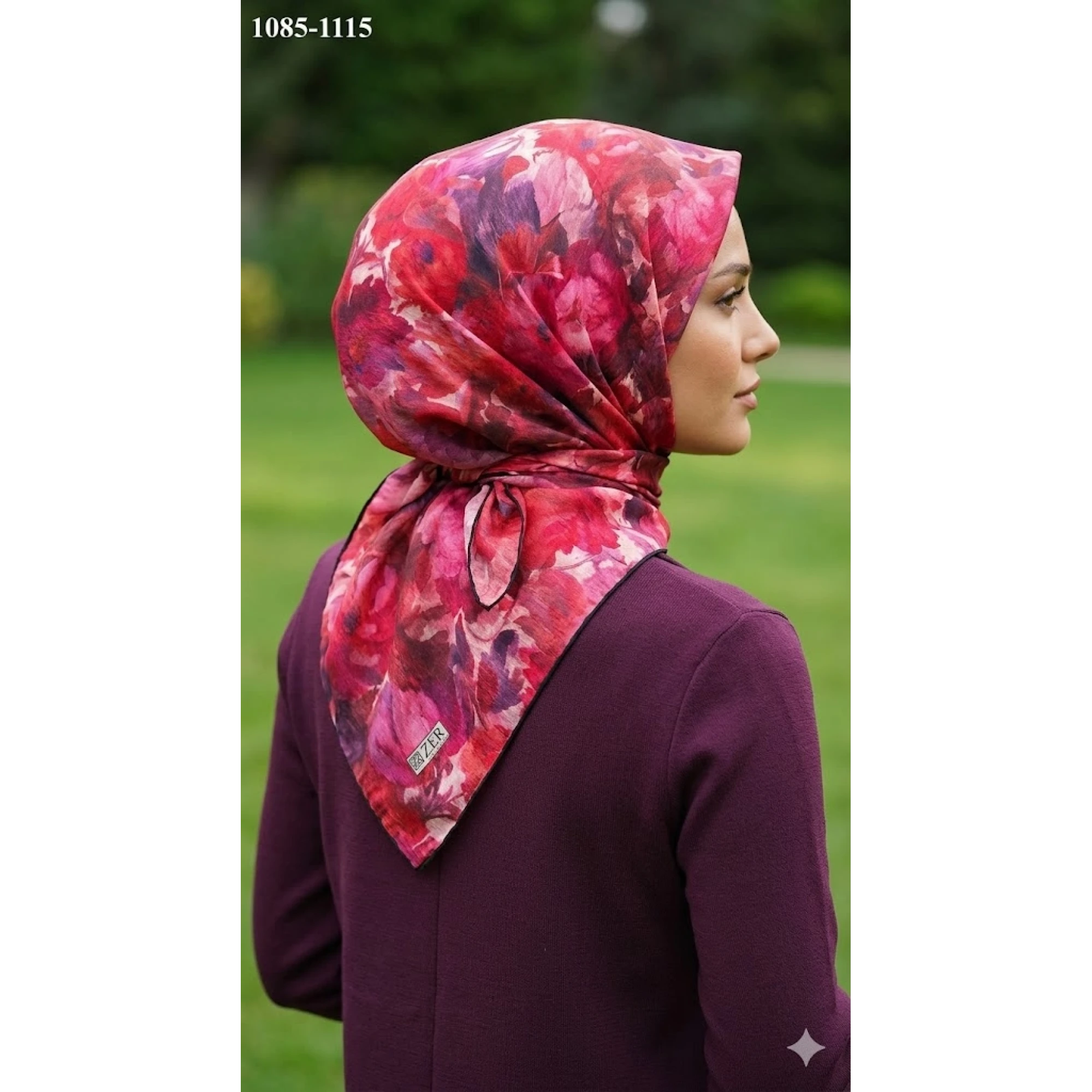 Zer Scarf Dijital Soft Pamuk Eşarp 1085-115