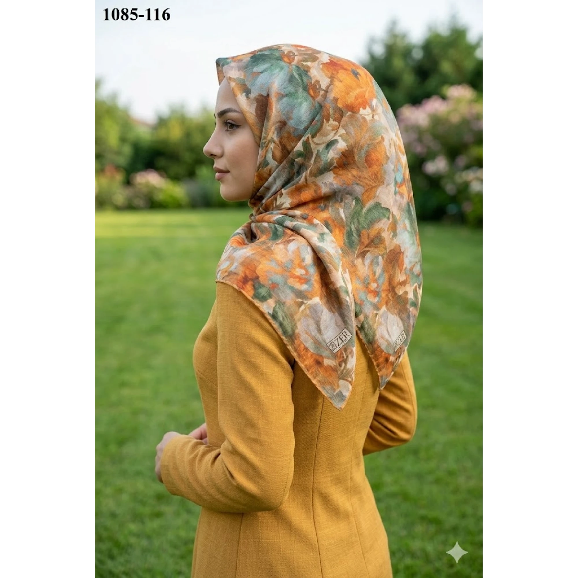 Zer Scarf Dijital Soft Pamuk Eşarp 1085-116