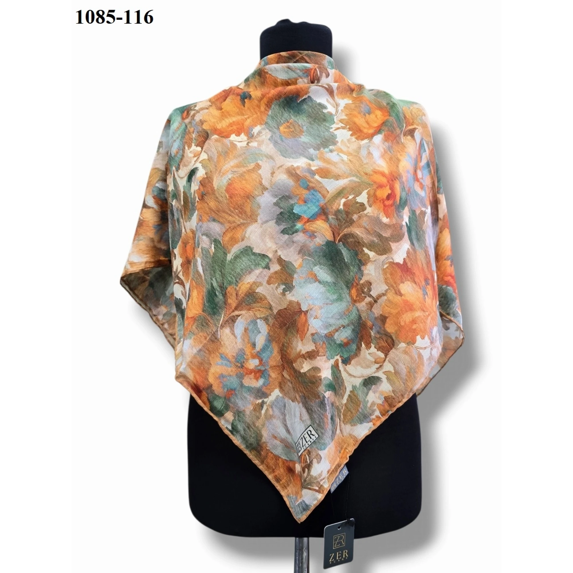 Zer Scarf Dijital Soft Pamuk Eşarp 1085-116