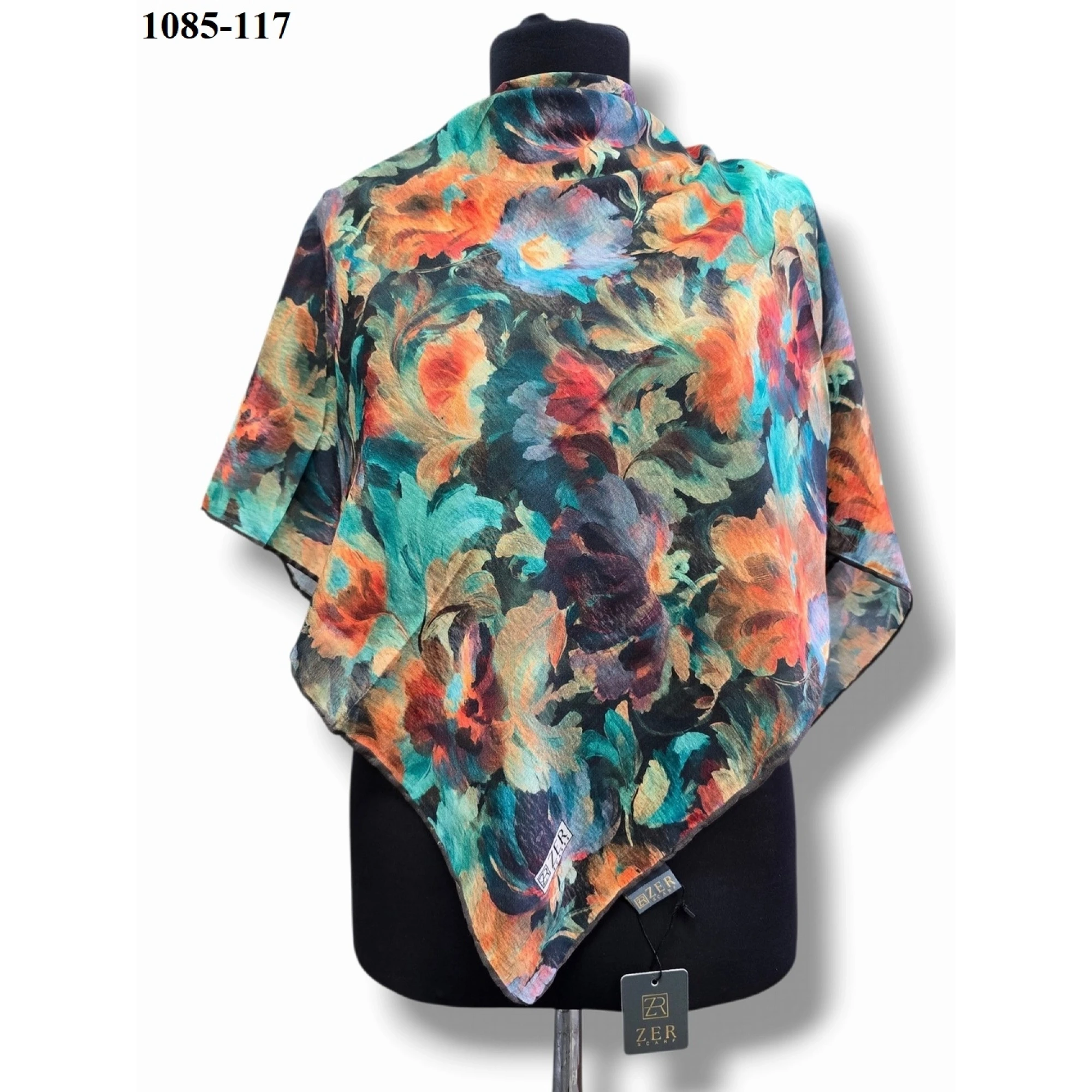 Zer Scarf Dijital Soft Pamuk Eşarp 1085-117