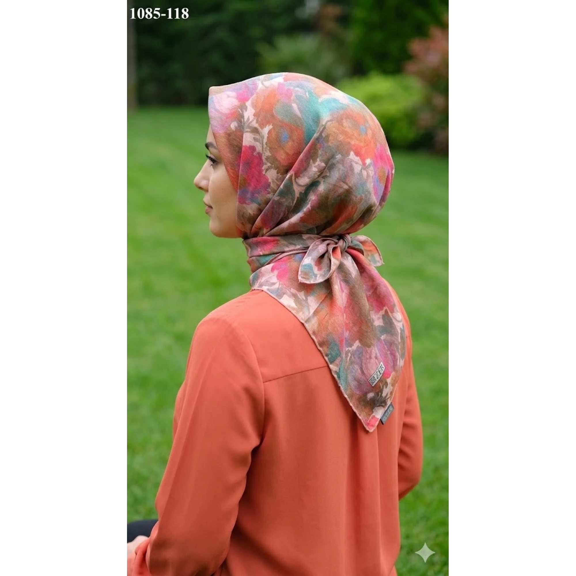 Zer Scarf Dijital Soft Pamuk Eşarp 1085-118