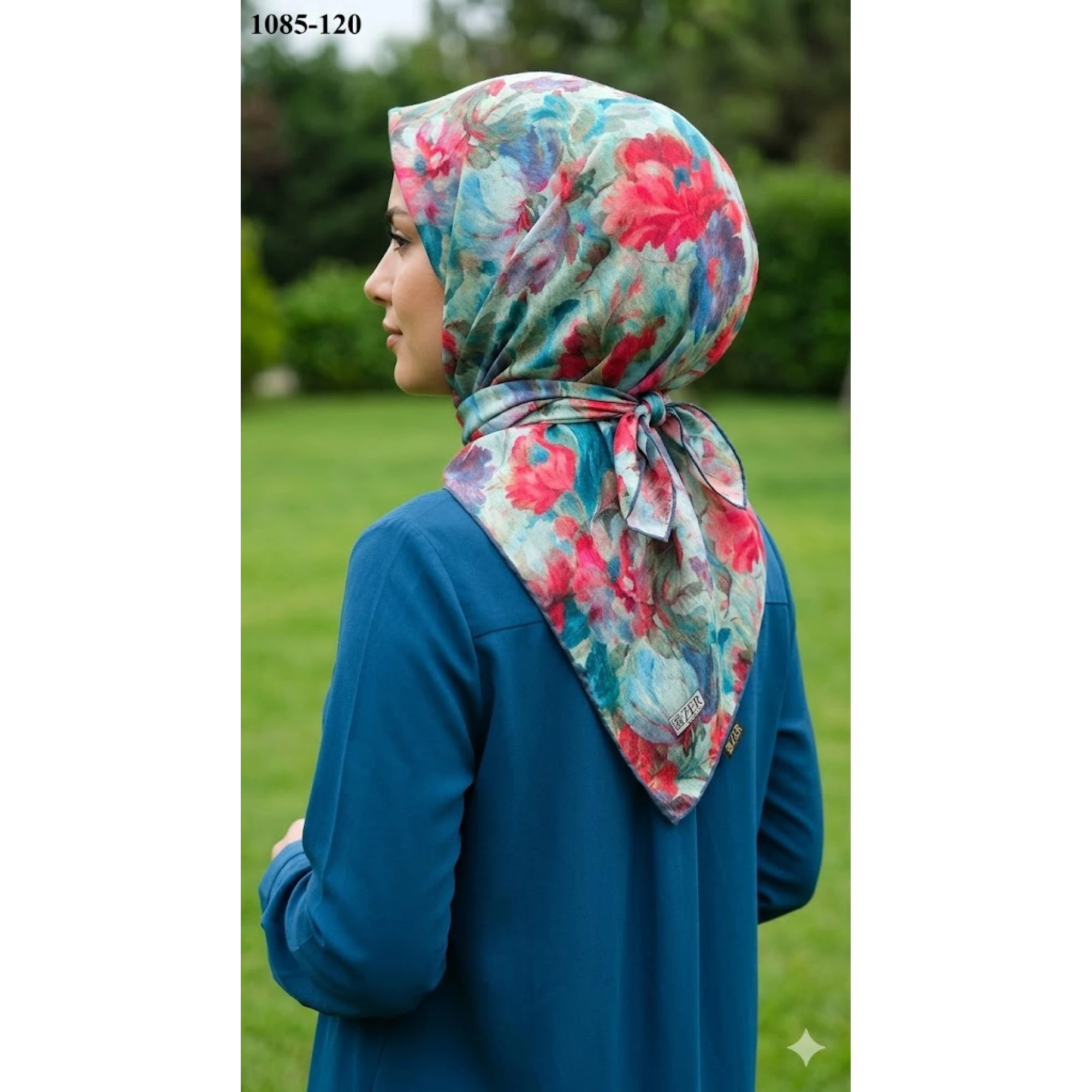 Zer Scarf Dijital Soft Pamuk Eşarp 1085-120