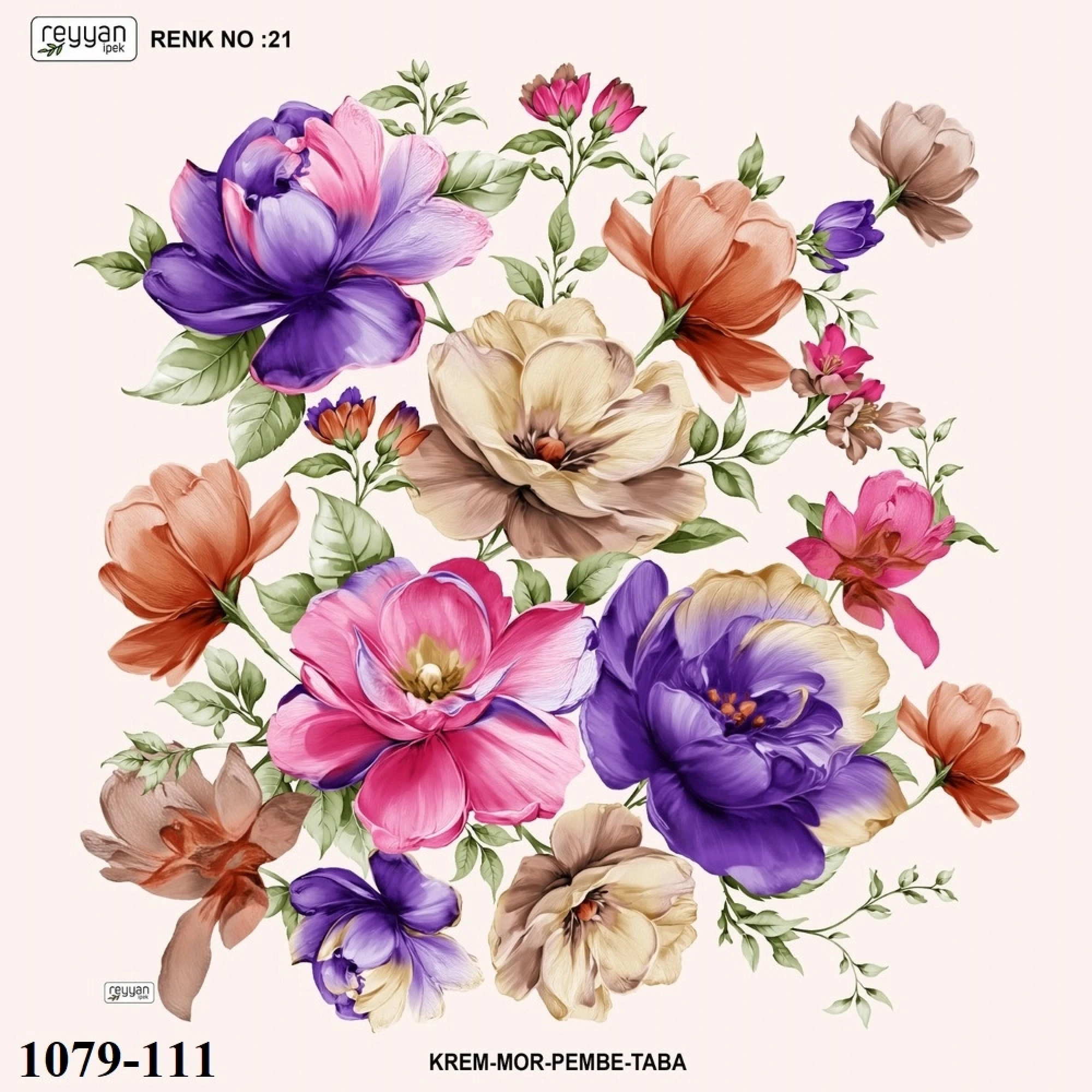 Reyyan İpek Desenli Oyalık Yazma 1079-111