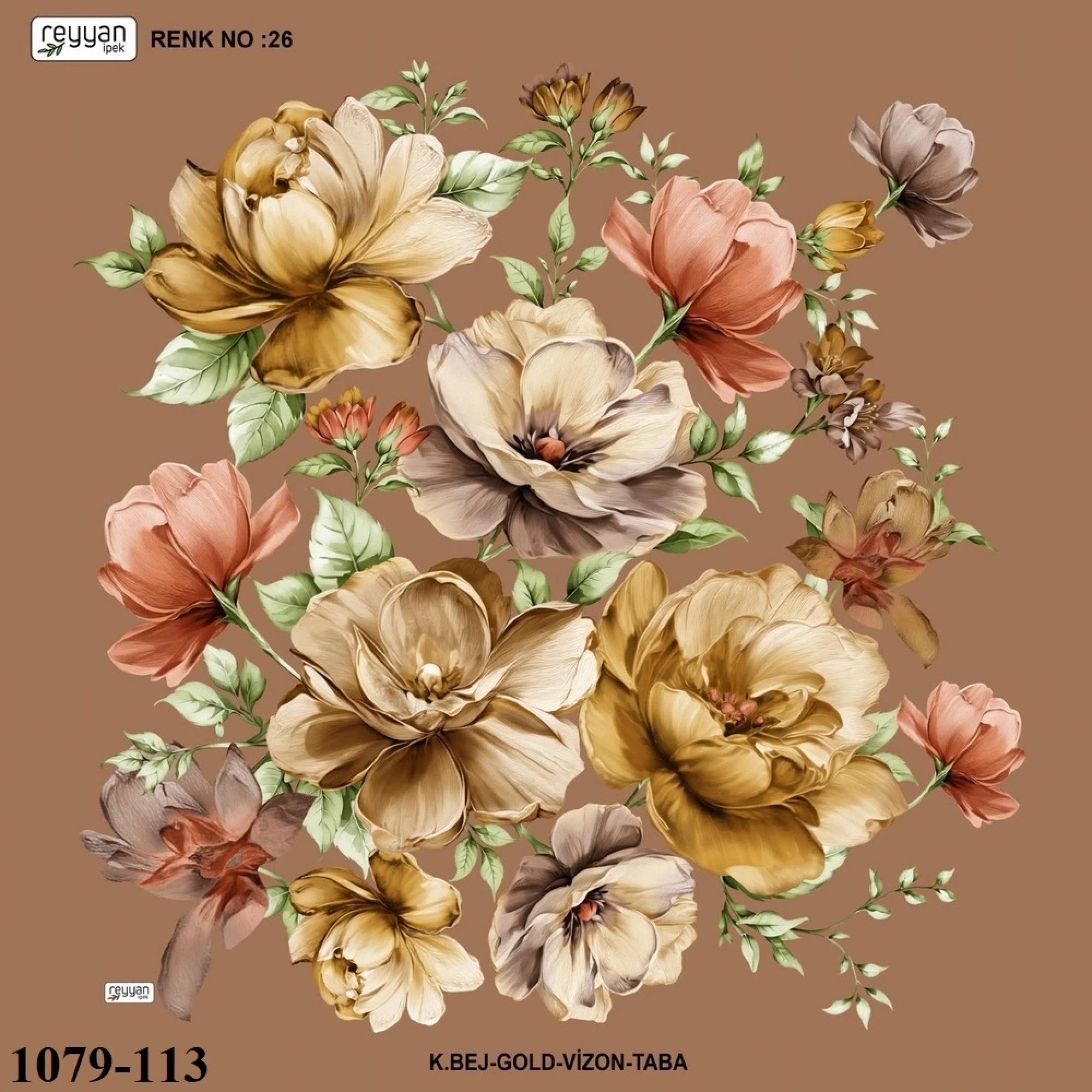 Reyyan İpek Desenli Oyalık Yazma 1079-113