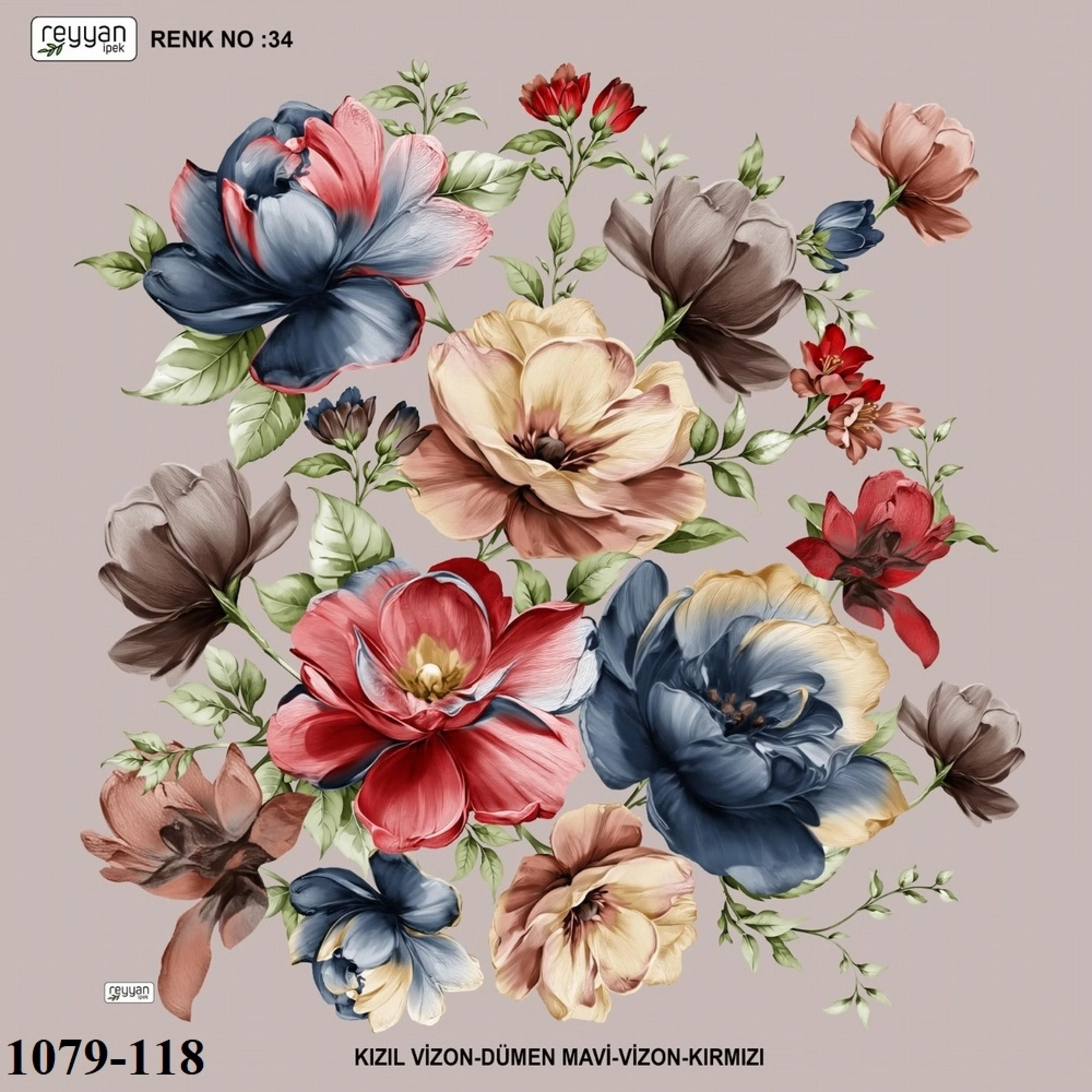 Reyyan İpek Desenli Oyalık Yazma 1079-118