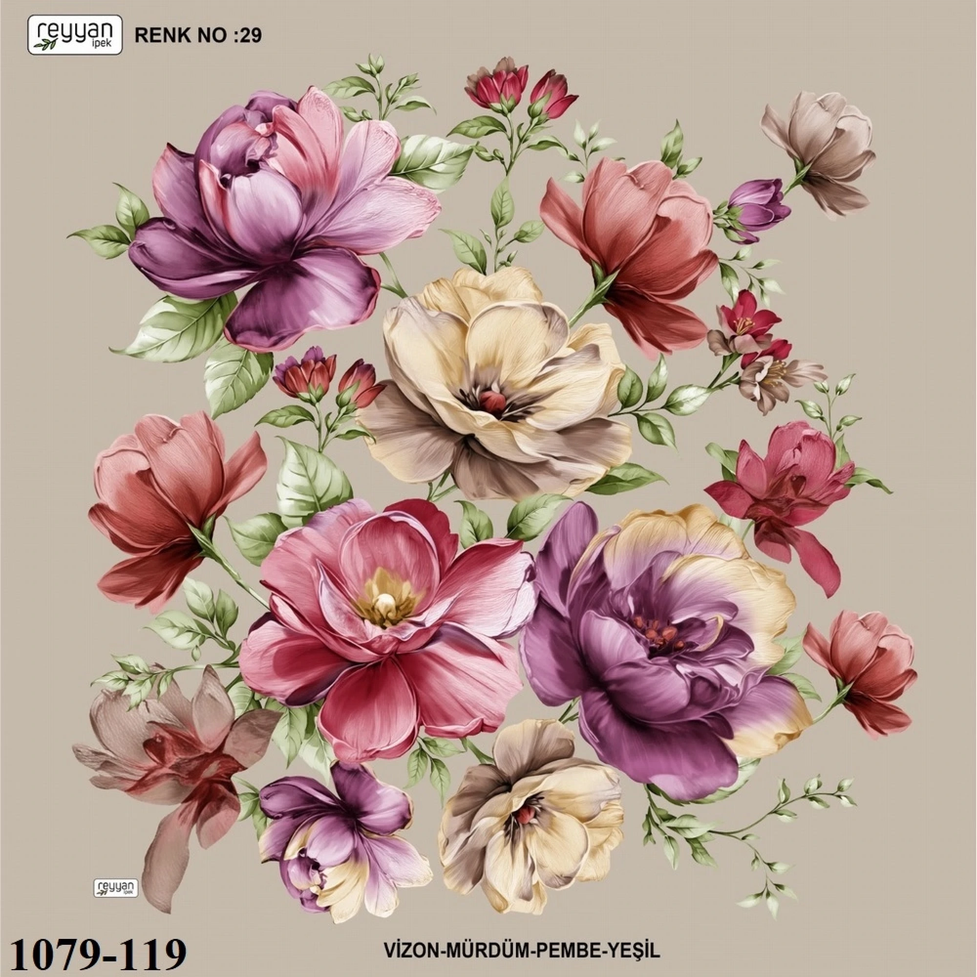 Reyyan İpek Desenli Oyalık Yazma 1079-119