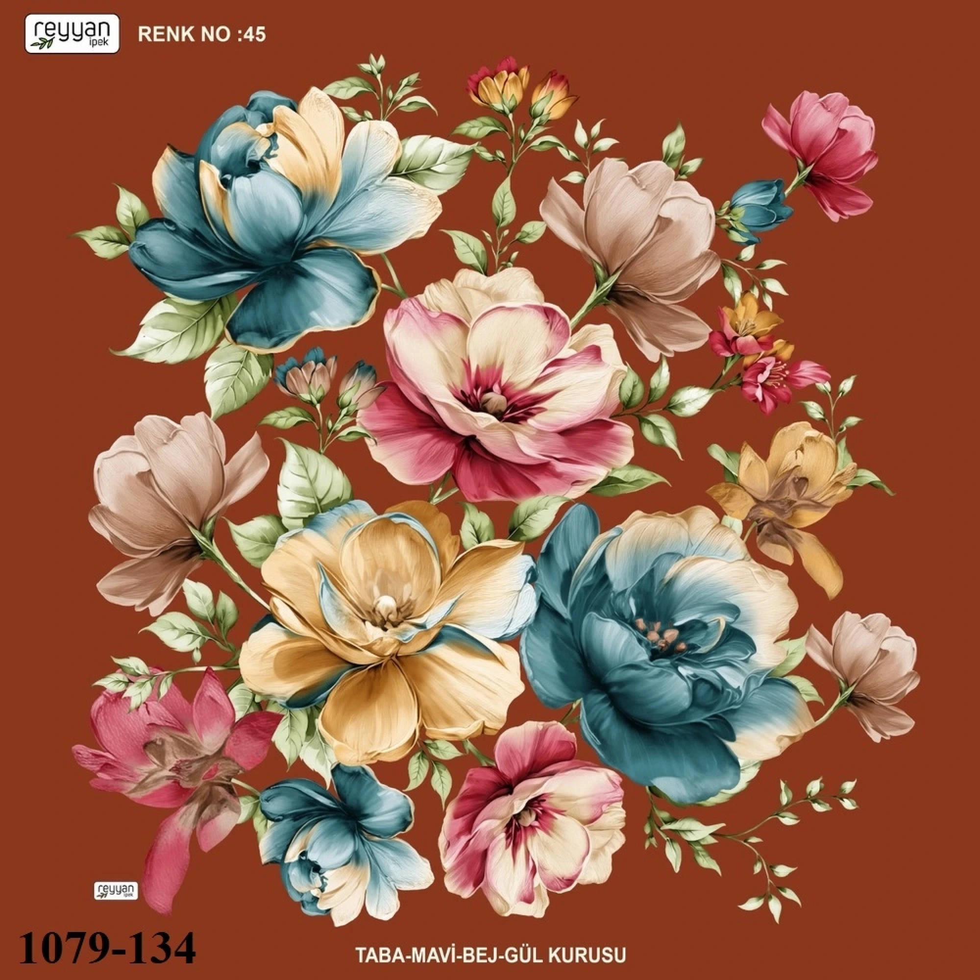 Reyyan İpek Desenli Oyalık Yazma 1079-134