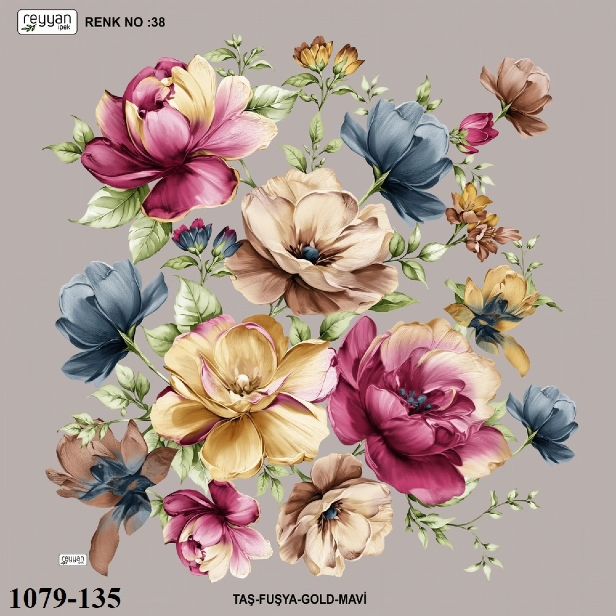 Reyyan İpek Desenli Oyalık Yazma 1079-135