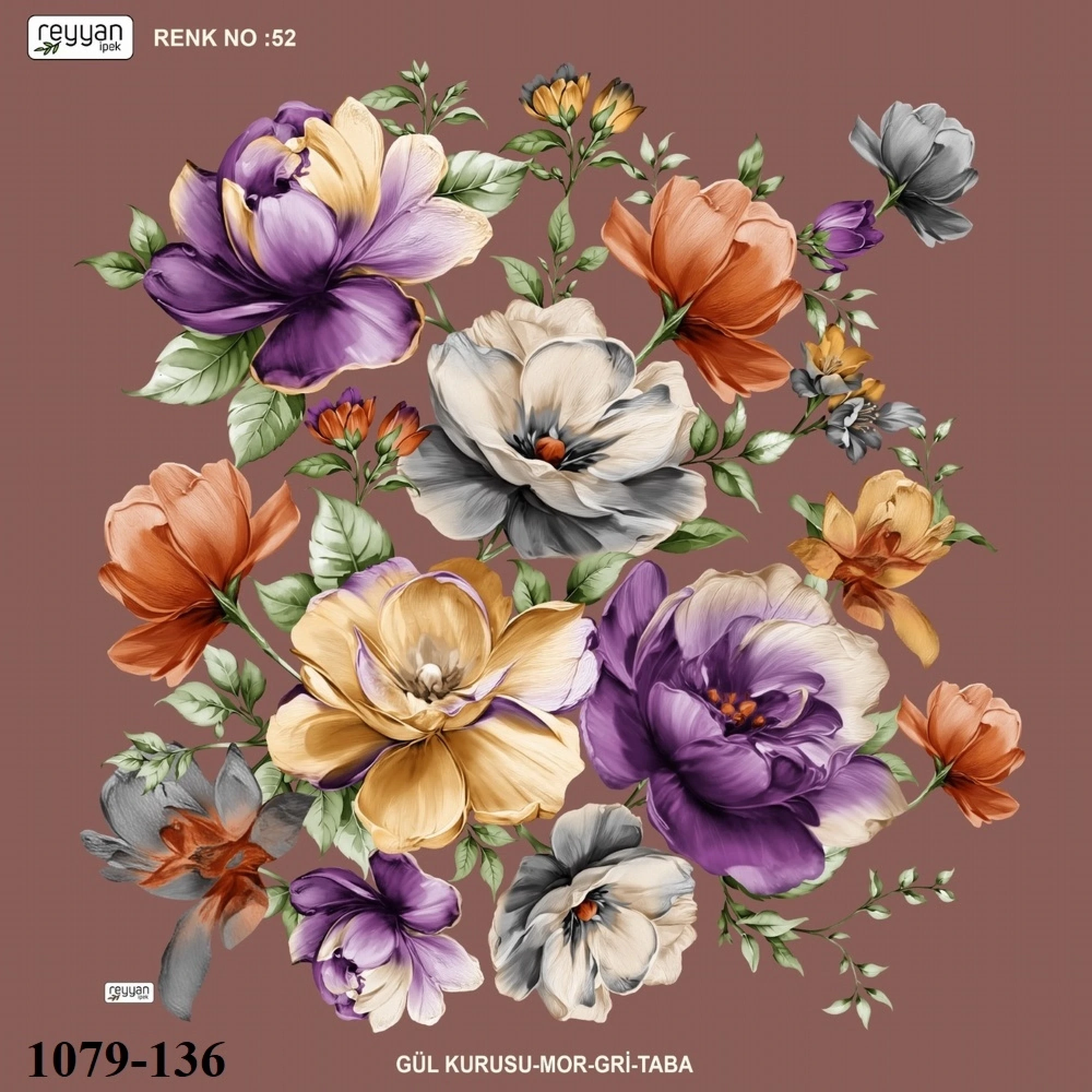 Reyyan İpek Desenli Oyalık Yazma 1079-136