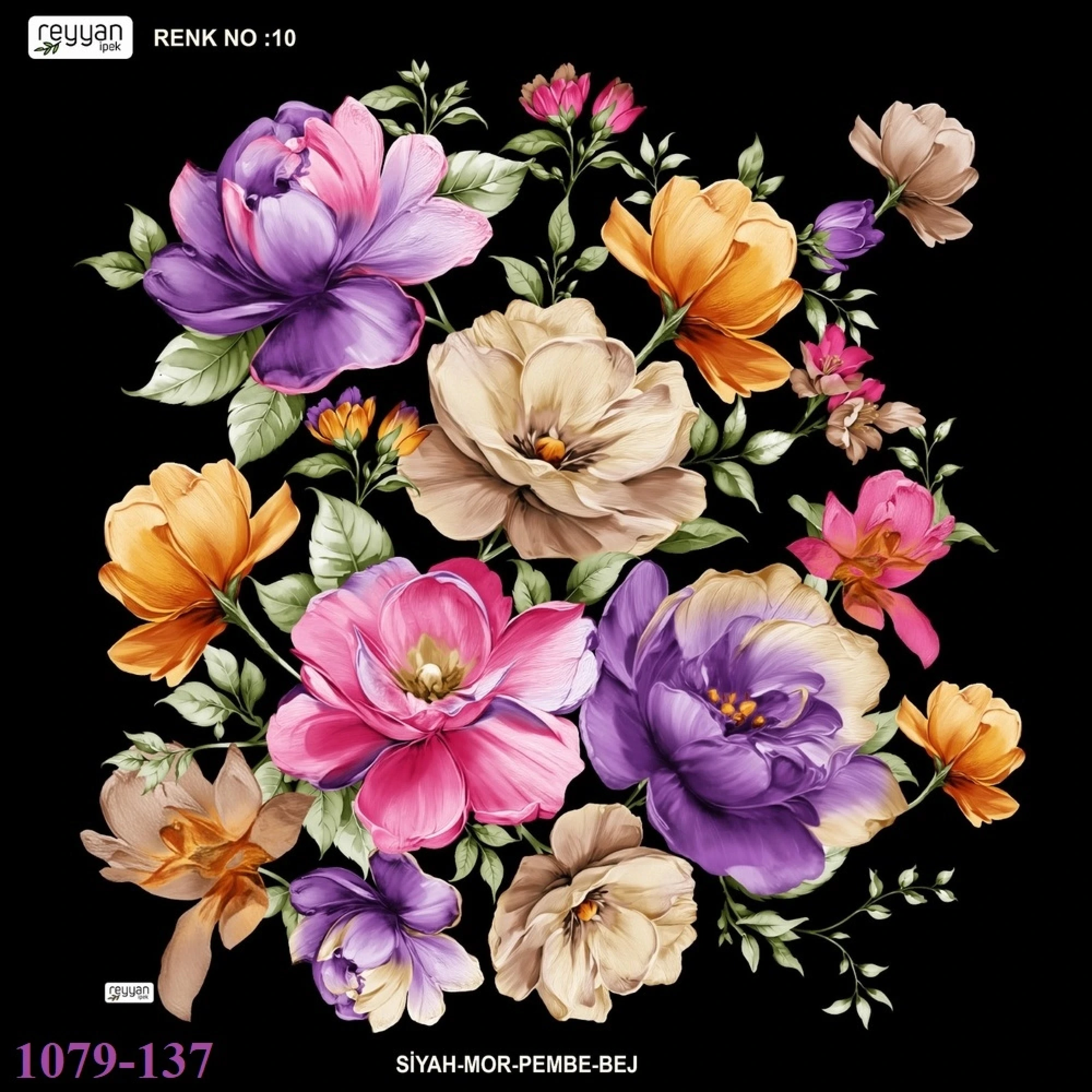 Reyyan İpek Desenli Oyalık Yazma 1079-137