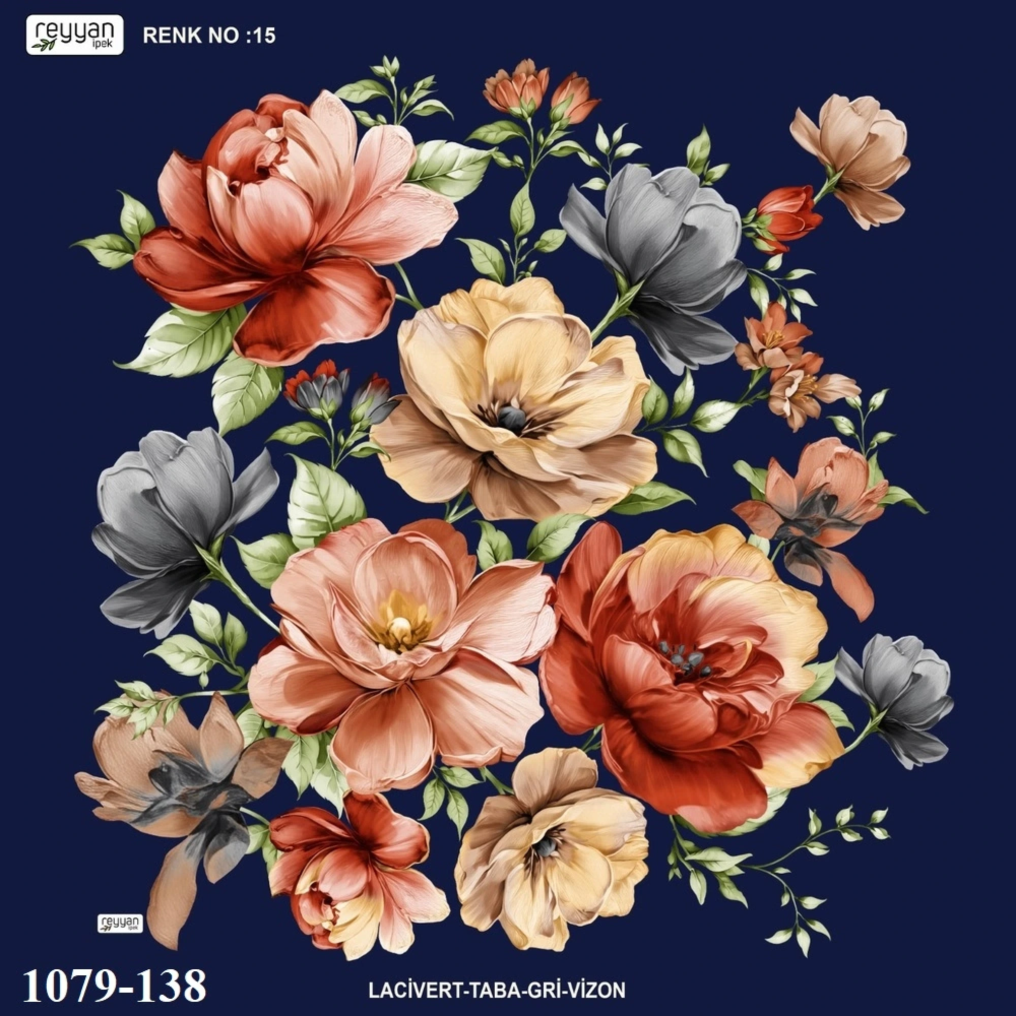 Reyyan İpek Desenli Oyalık Yazma 1079-138