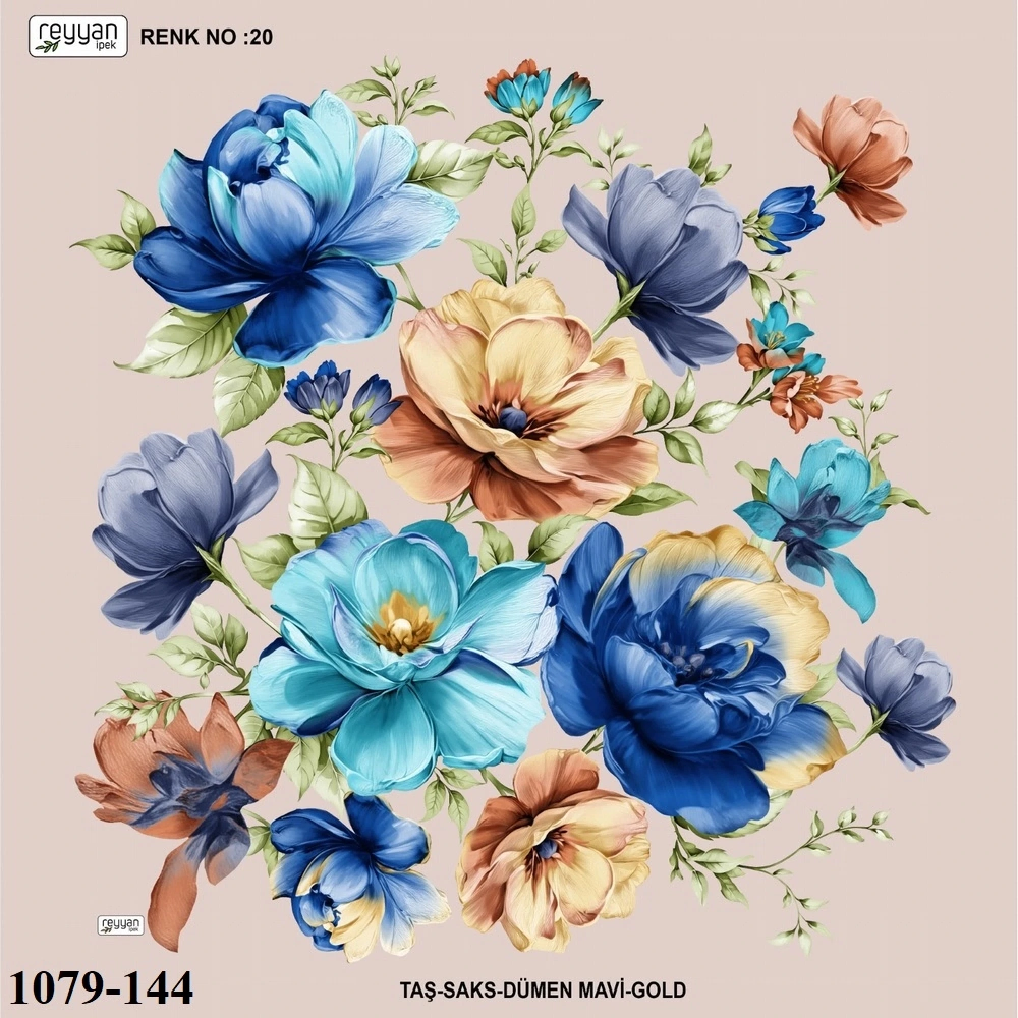 Reyyan İpek Desenli Oyalık Yazma 1079-144