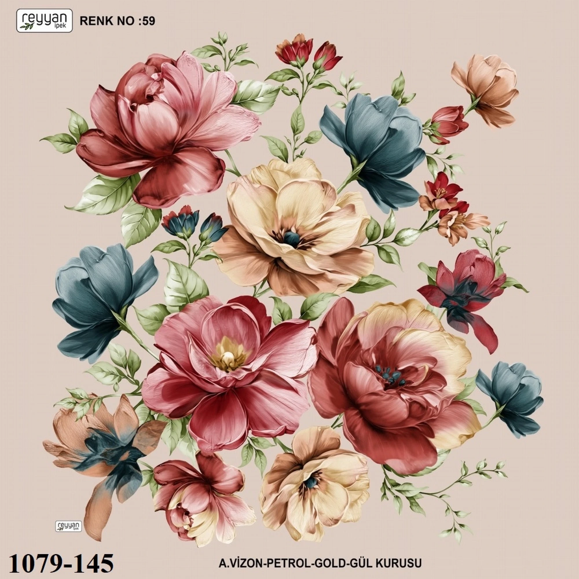 Reyyan İpek Desenli Oyalık Yazma 1079-145