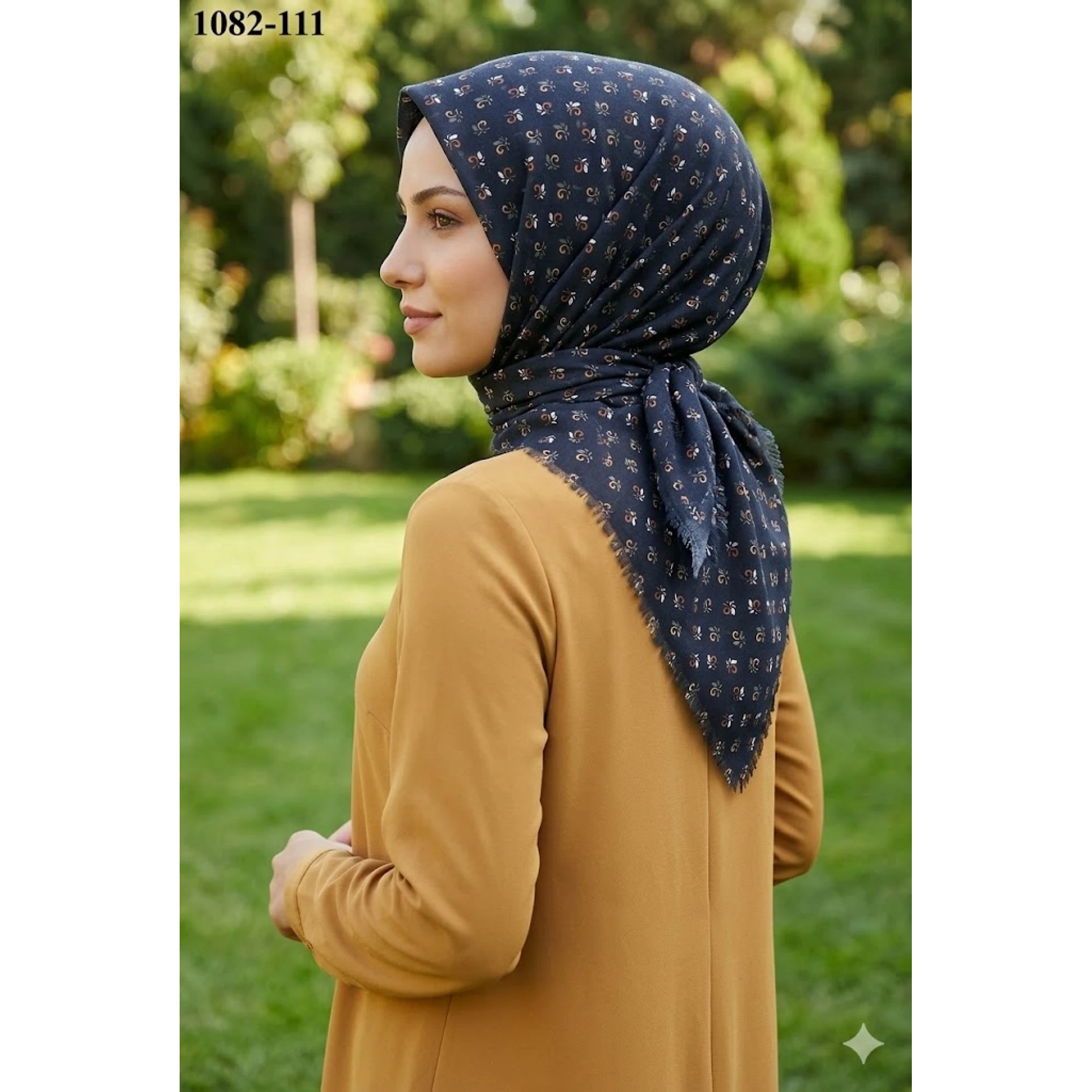 Dolce Cool Desenli Dimi Pamuk Eşarp 1082-111