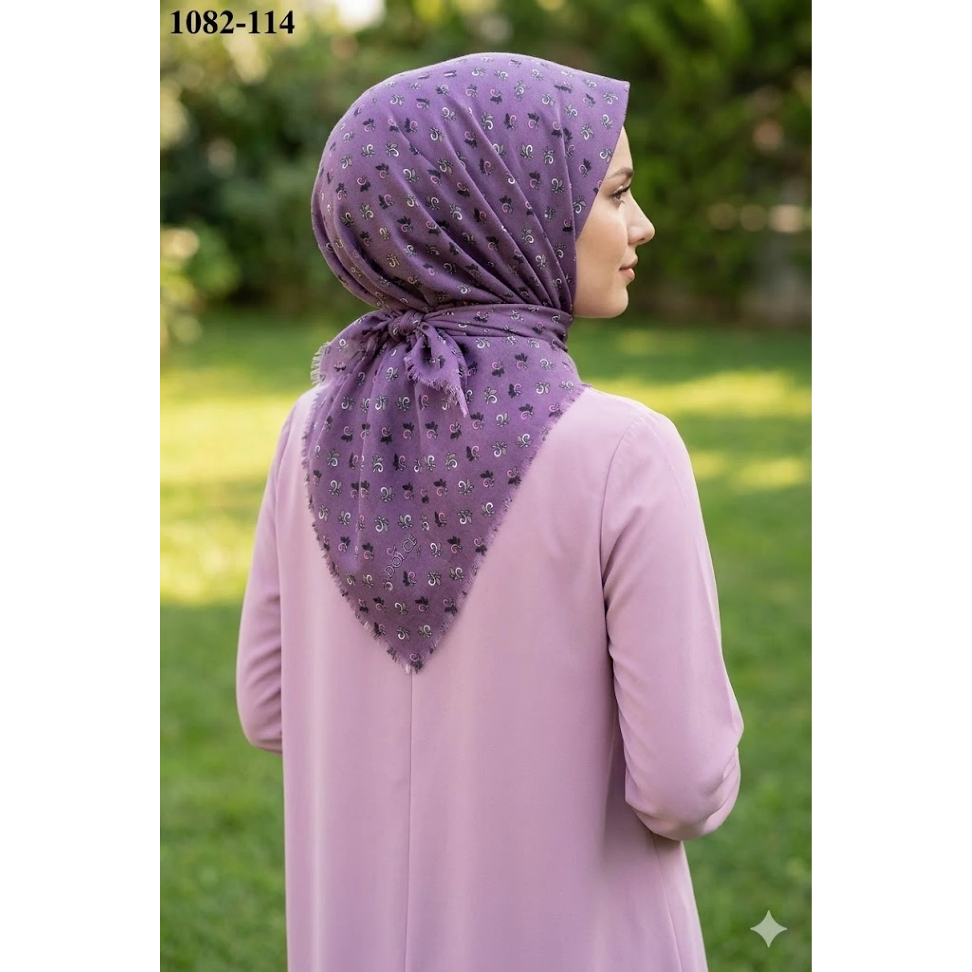 Dolce Cool Desenli Dimi Pamuk Eşarp 1082-114