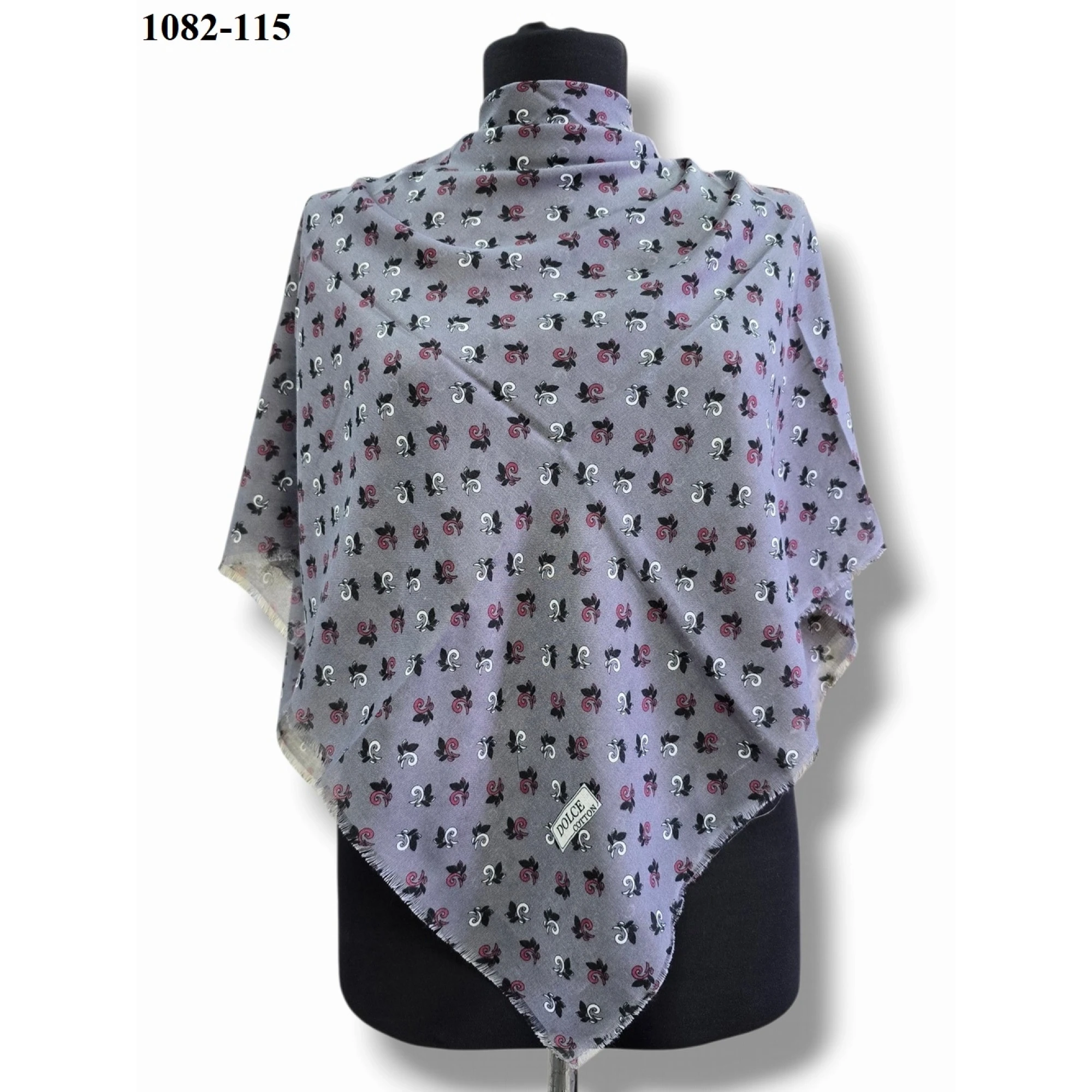 Dolce Cool Desenli Dimi Pamuk Eşarp 1082-115