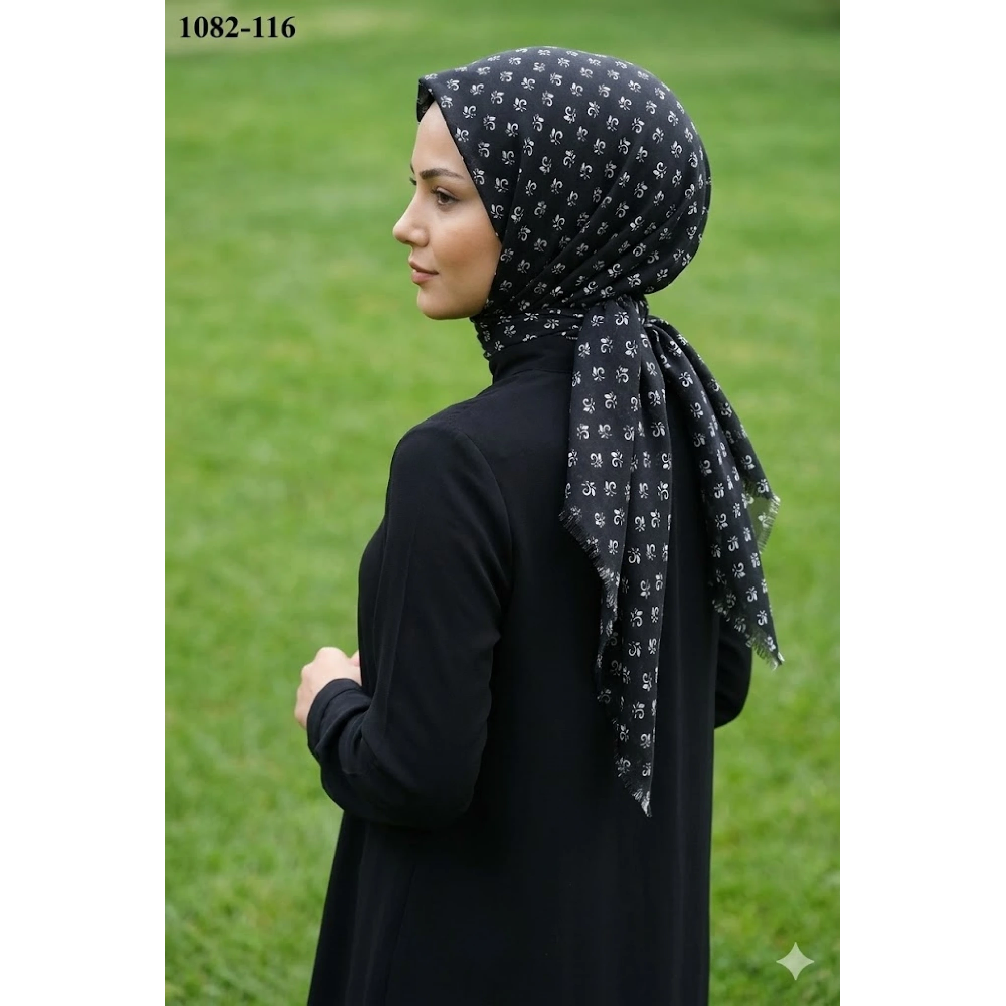 Dolce Cool Desenli Dimi Pamuk Eşarp 1082-116