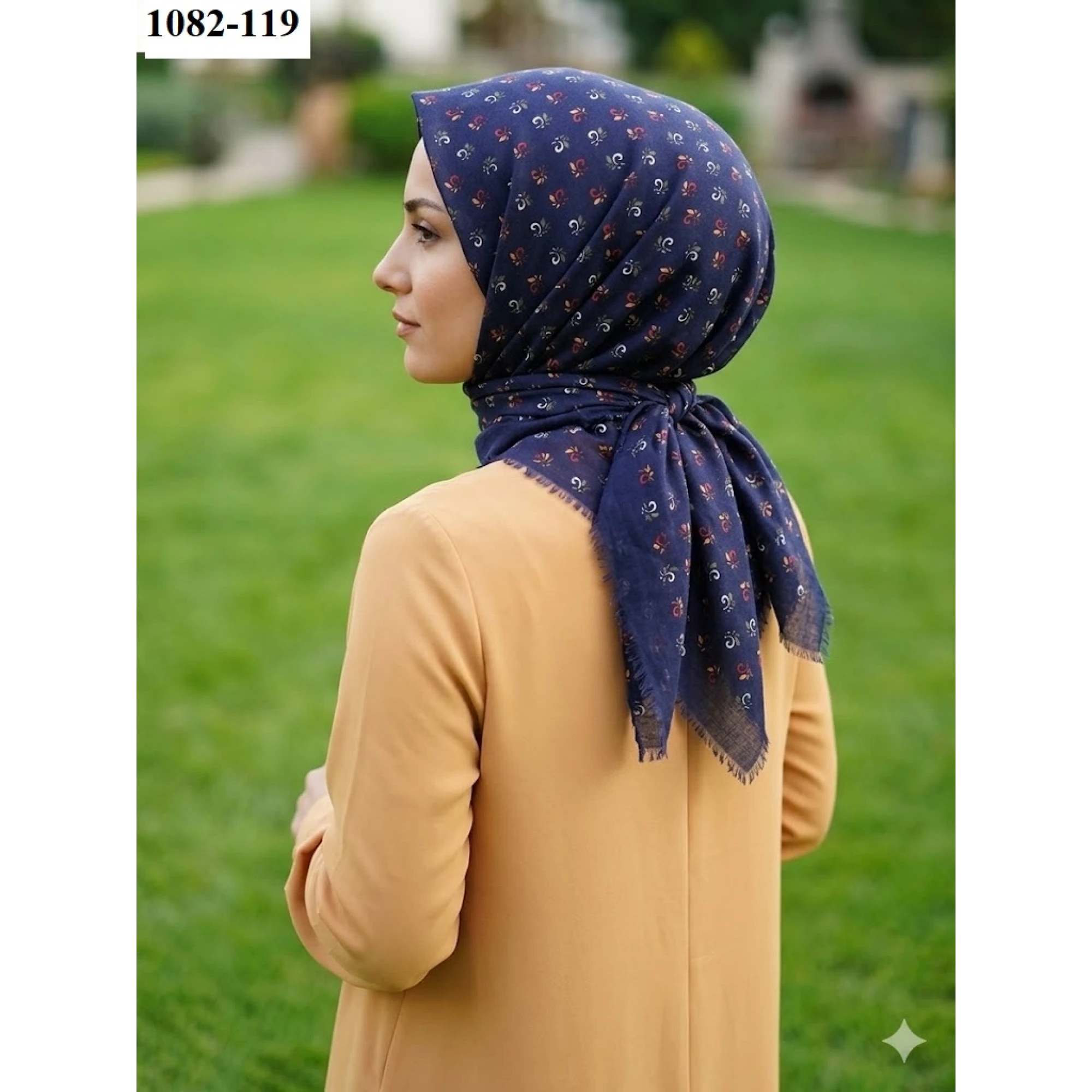 Dolce Cool Desenli Dimi Pamuk Eşarp 1082-119