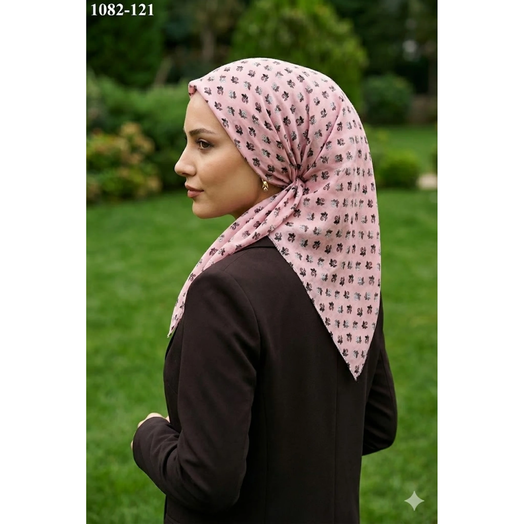 Dolce Cool Desenli Dimi Pamuk Eşarp 1082-121