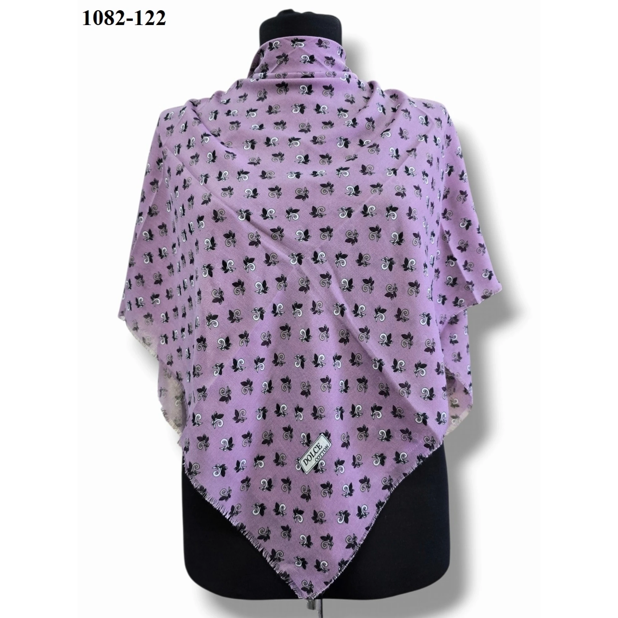 Dolce Cool Desenli Dimi Pamuk Eşarp 1082-122