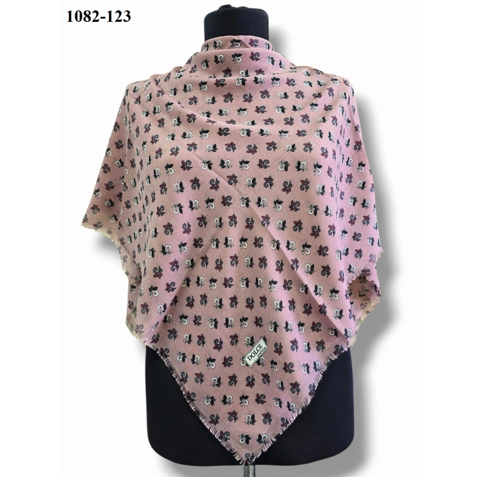 Dolce Cool Desenli Dimi Pamuk Eşarp 1082-123