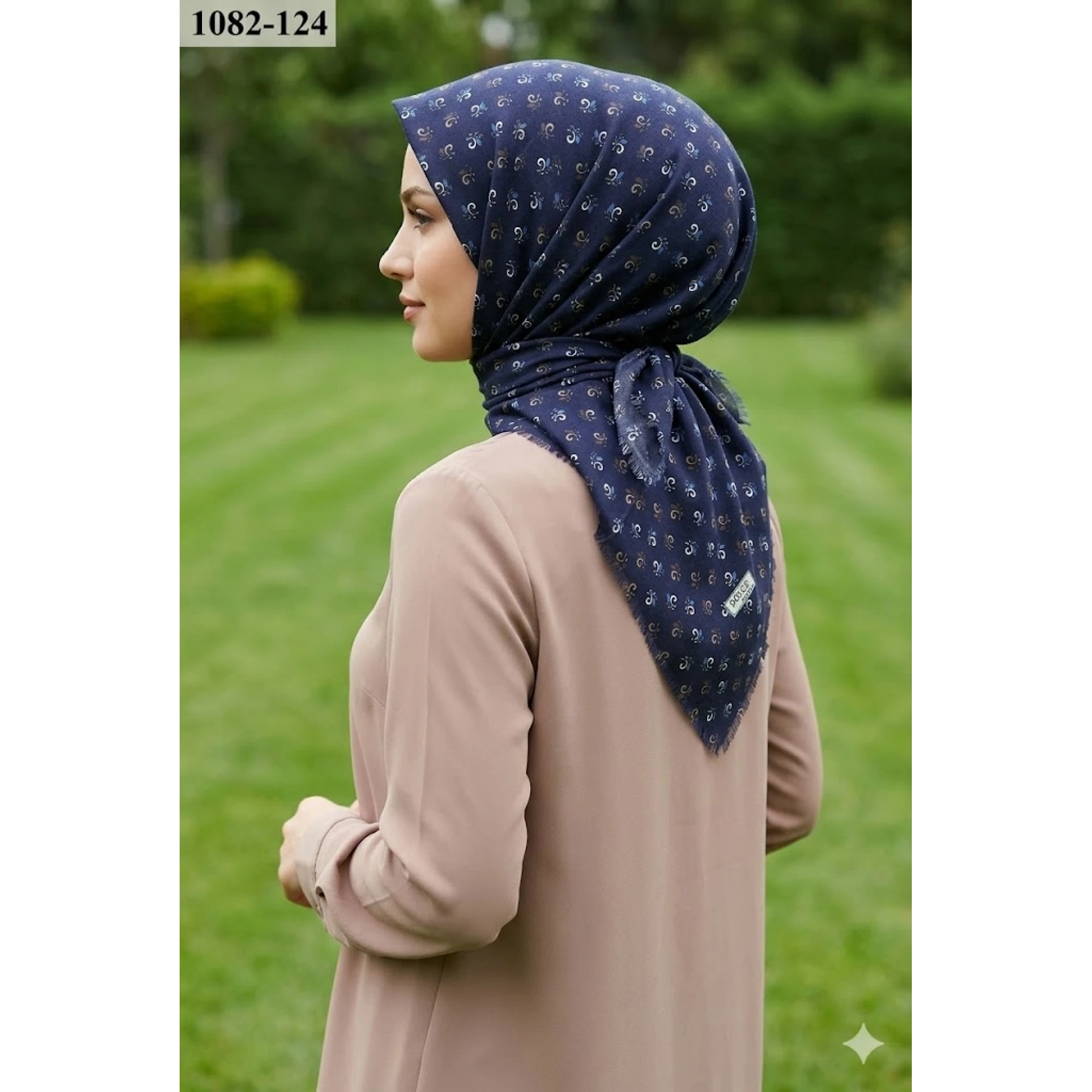 Dolce Cool Desenli Dimi Pamuk Eşarp 1082-124