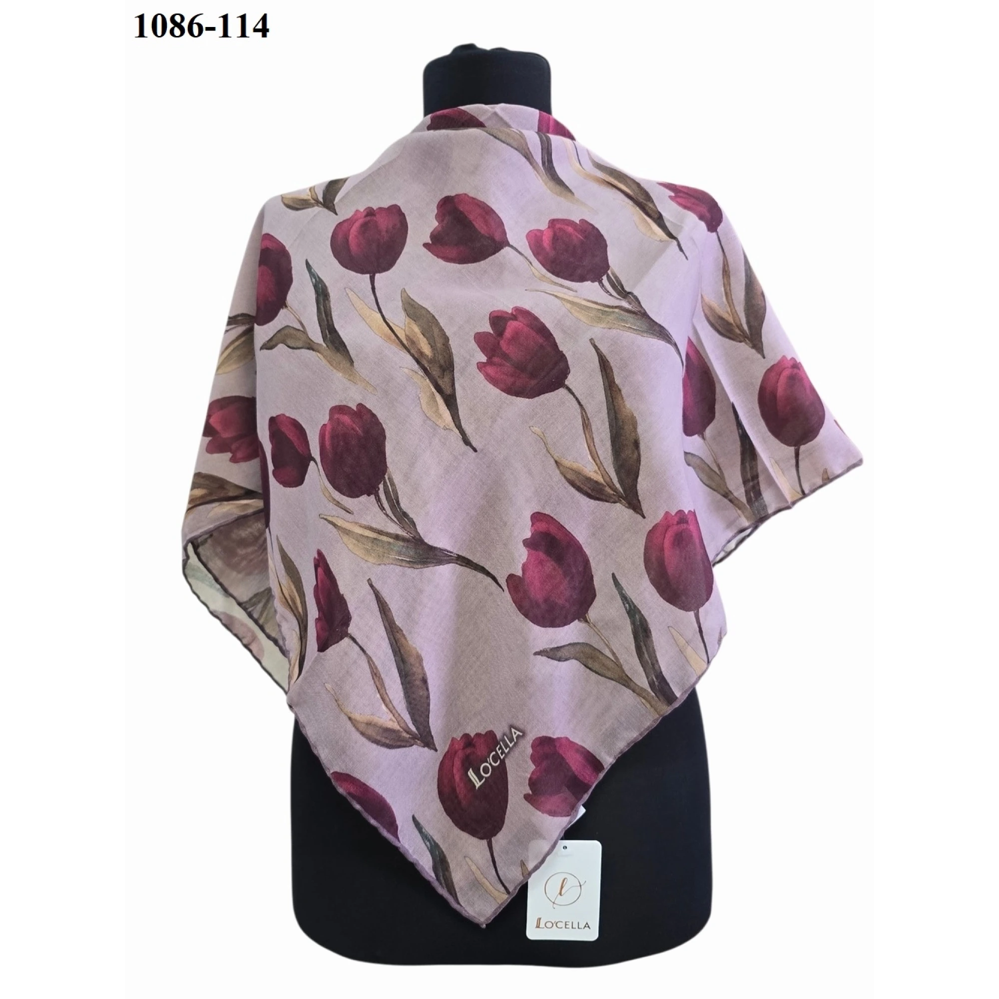 Locella Soft Pamuk Eşarp (Kirli Gül-Bordo) 1086-114