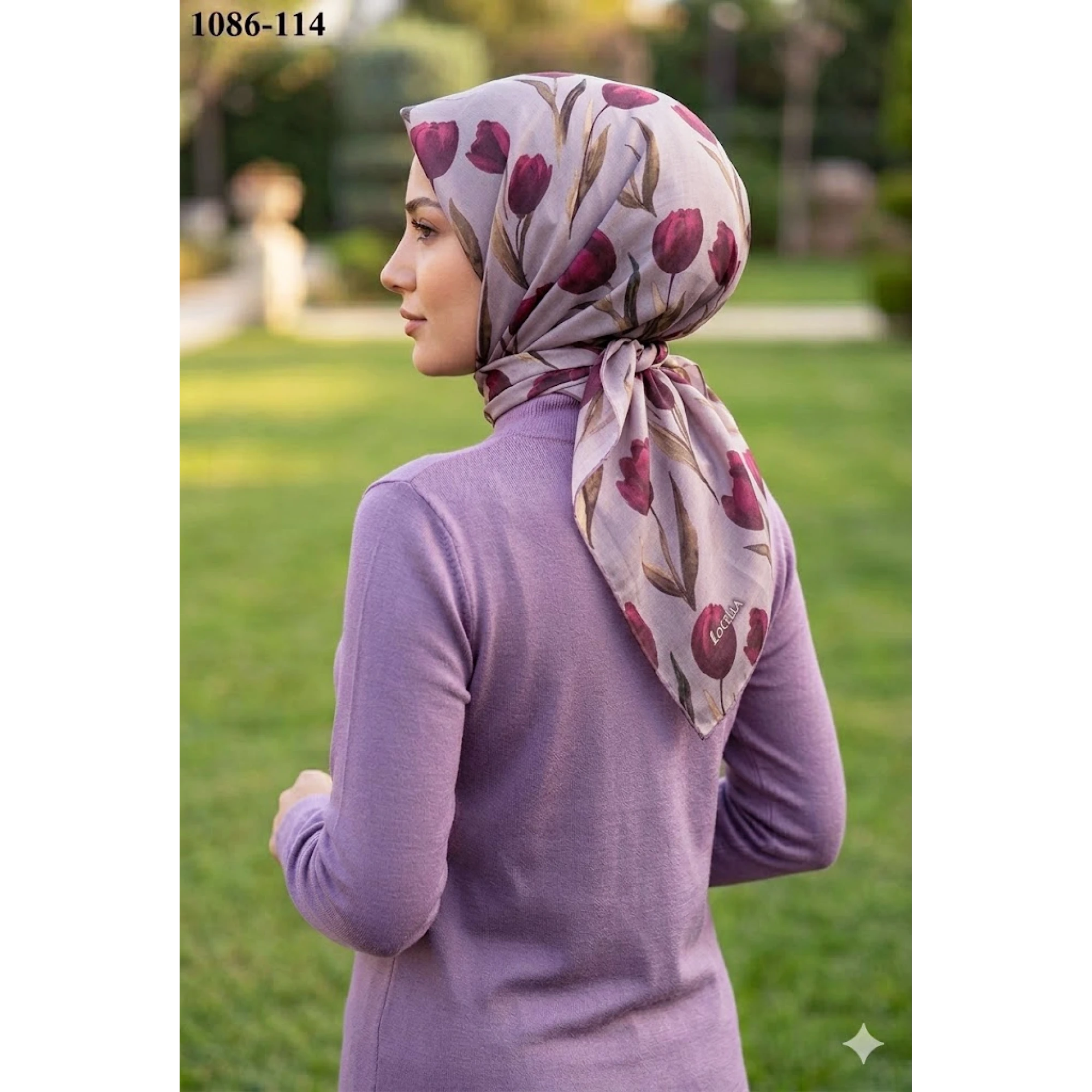 Locella Soft Pamuk Eşarp (Kirli Gül-Bordo) 1086-114