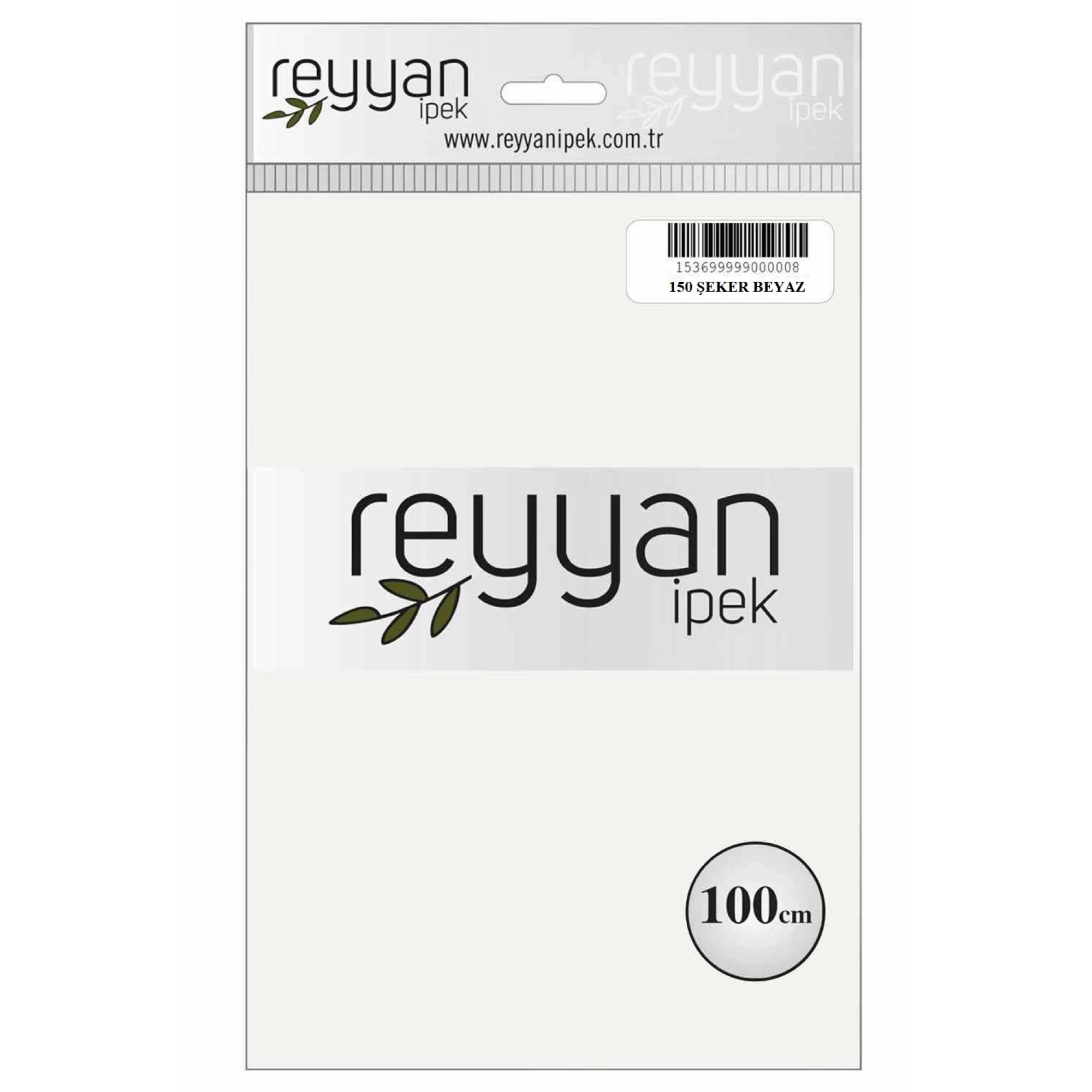 Reyyan İpek Düz Renk Oyalık Yazma reyyan-150 Şeker Beyaz