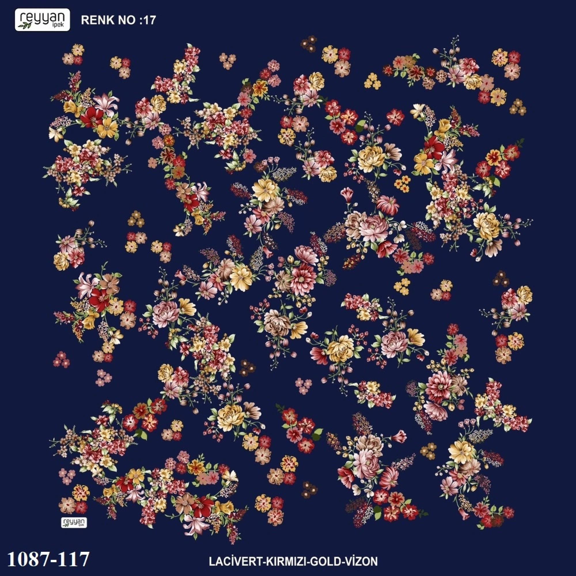 Reyyan İpek Desenli Oyalık Yazma 1087-117