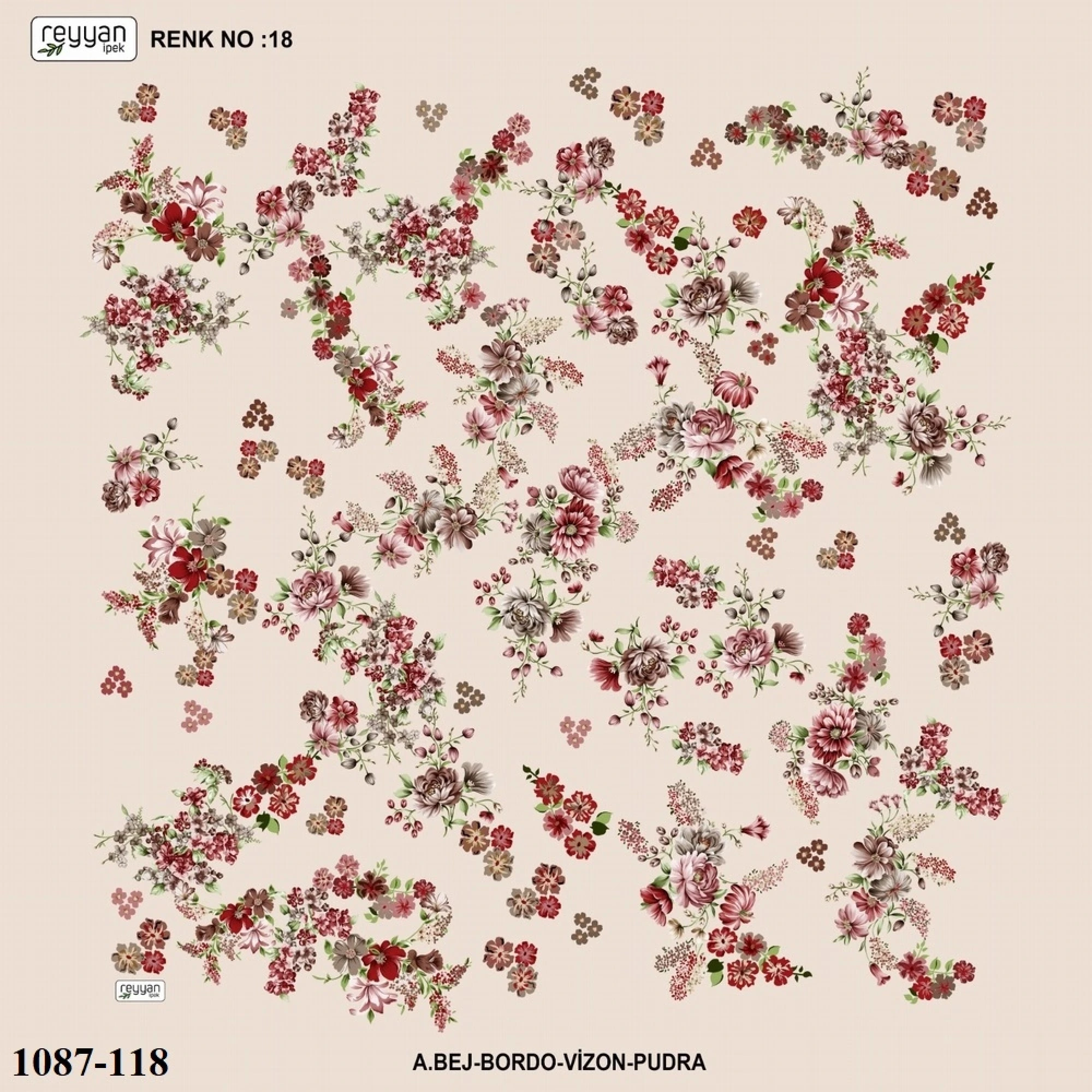 Reyyan İpek Desenli Oyalık Yazma 1087-118